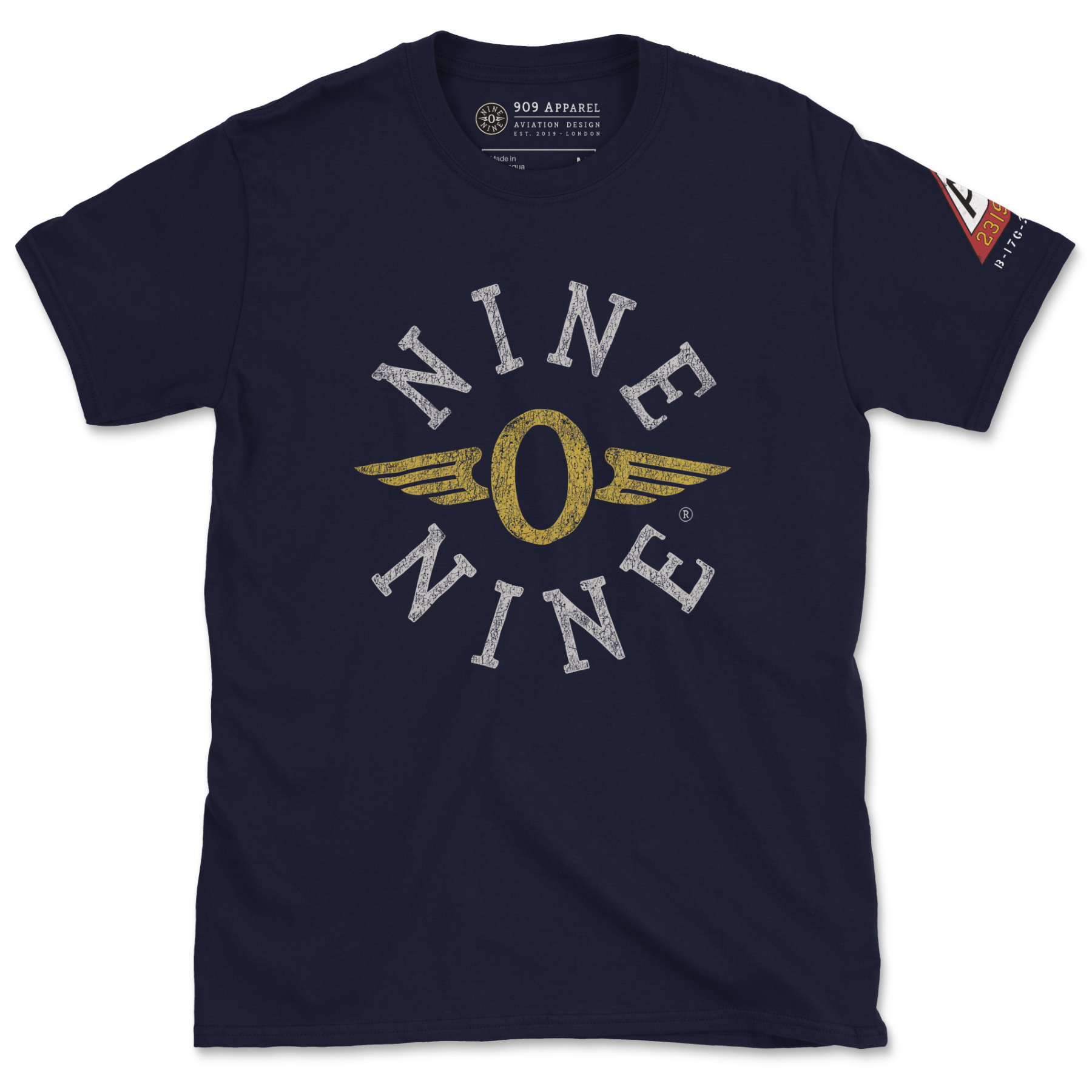 Nine-O-Nine 909 Apparel Winged Logo - Origin T-Shirt