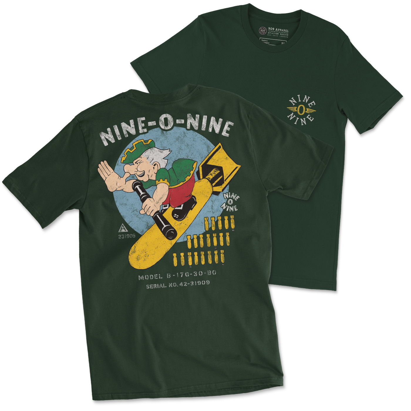 B-17 Nine-O-Nine WW2 Nose Art T-Shirt