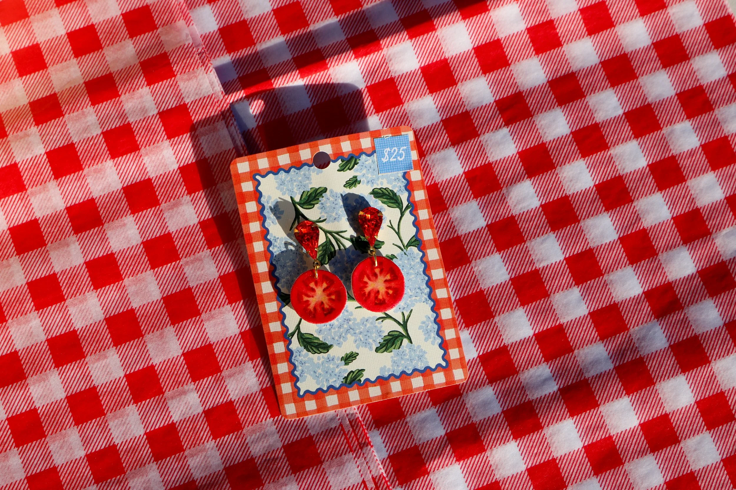 Jewel Tomato Earrings