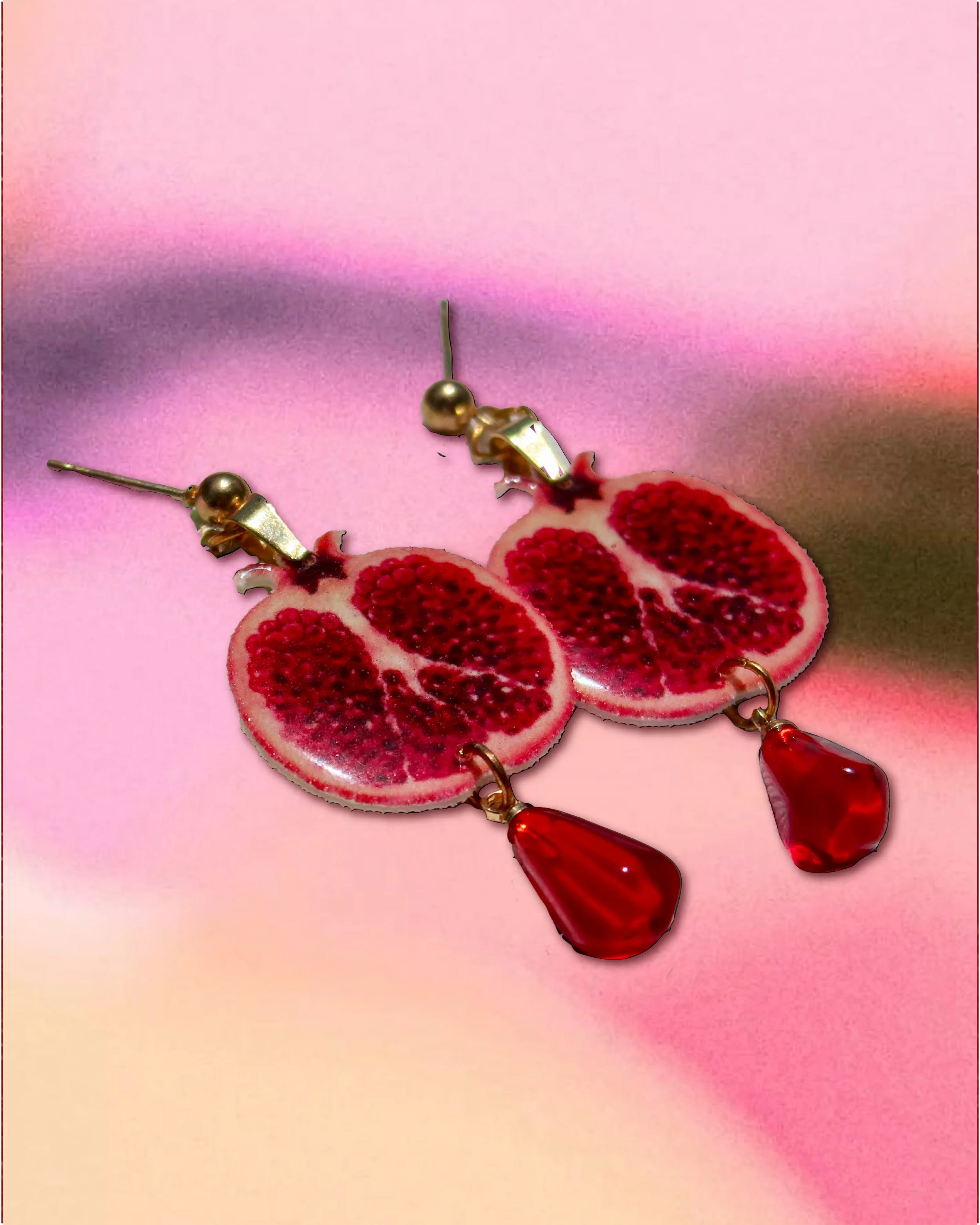 Pomegranate Half Dangles