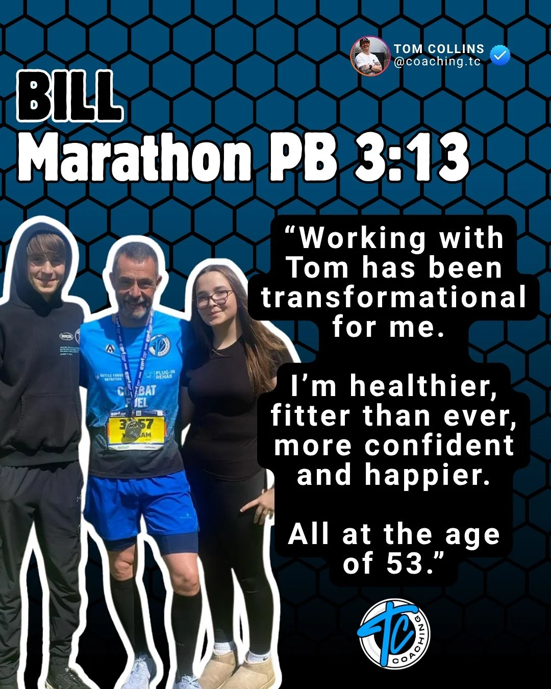 Bill hadn&rsquo;t laced up with purpose in years. 🏃&zwj;♂️

- Once an Army Officer.
- Once a triathlete.
- Once someone who thrived on structure, challenge, and discipline.

But since leaving the Army for the finance world &hellip; with long hours, 