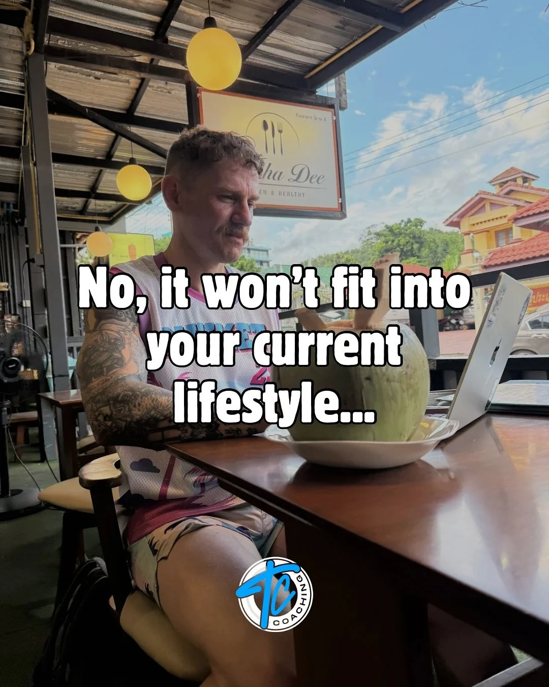 The lie coaches keep selling you 👇  Everyone wants the easy fix&hellip;

And there are plenty of coaches who will happily sell it to you.

They&rsquo;ll promise you a system that &ldquo;fits seamlessly into your current lifestyle.&rdquo;

However&he