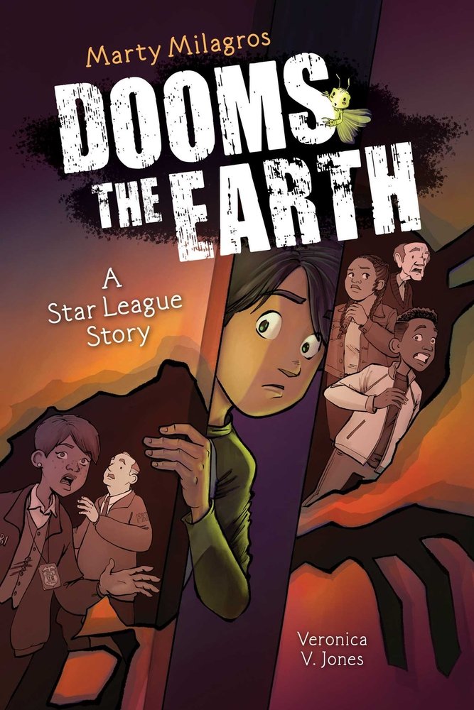 MARTY MILAGROS DOOMS THE EARTH, by Veronica V. Jones .  Marty Milagros is a klutz. A clown. A payaso, according to his Mami. And now he has an artificial intelligence living in his brain! This epic, full-color, space adventure graphic novel adventure