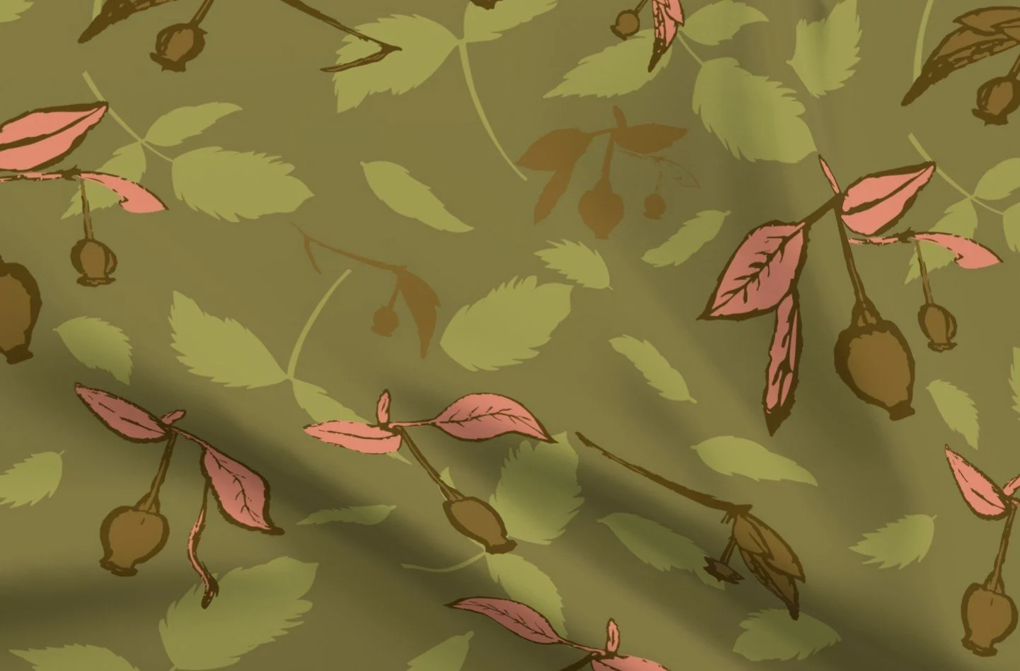 A-Fusion-of-Green-Leafy-Floral-Buds-with-a-touch-of-Pink-Salmon-Pattern.jpeg