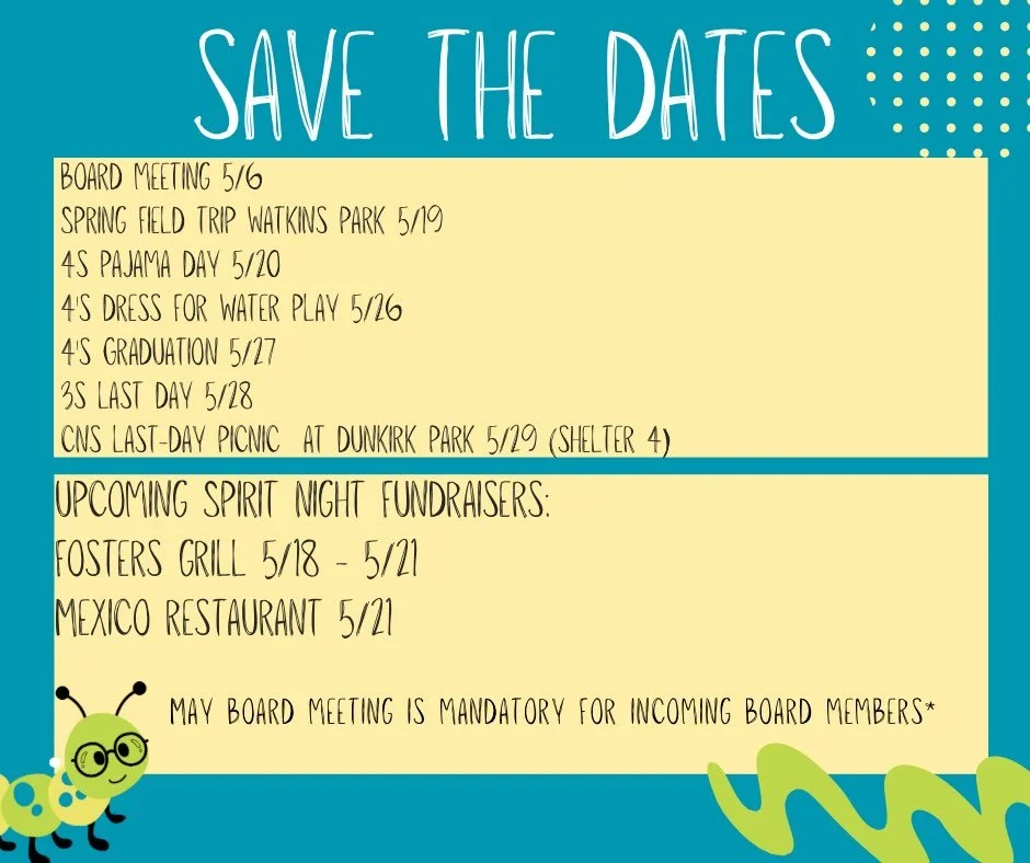 Save the dates! Here are the End-of-Year events for your calendar. #savethedate #endoftheyear