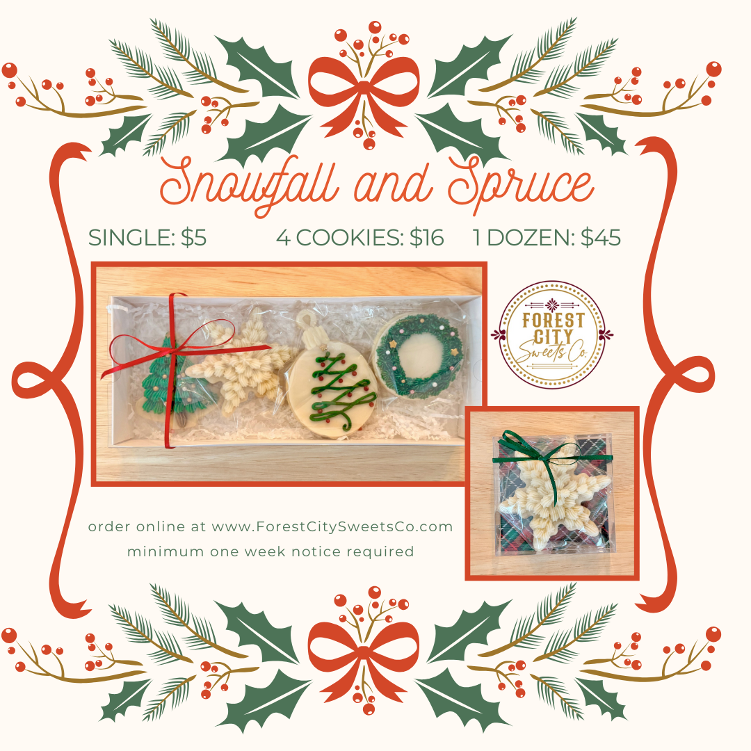 Christmas: Snowfall & Spruce Cookies
