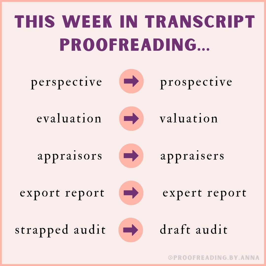 This week was all about the cash. 💰💸 One of my favorite parts of transcript proofreading is taking a deep dive into topics that I wouldn't usually choose to learn about. In this case, tax fraud! Did you have any good catches this week as a reporter