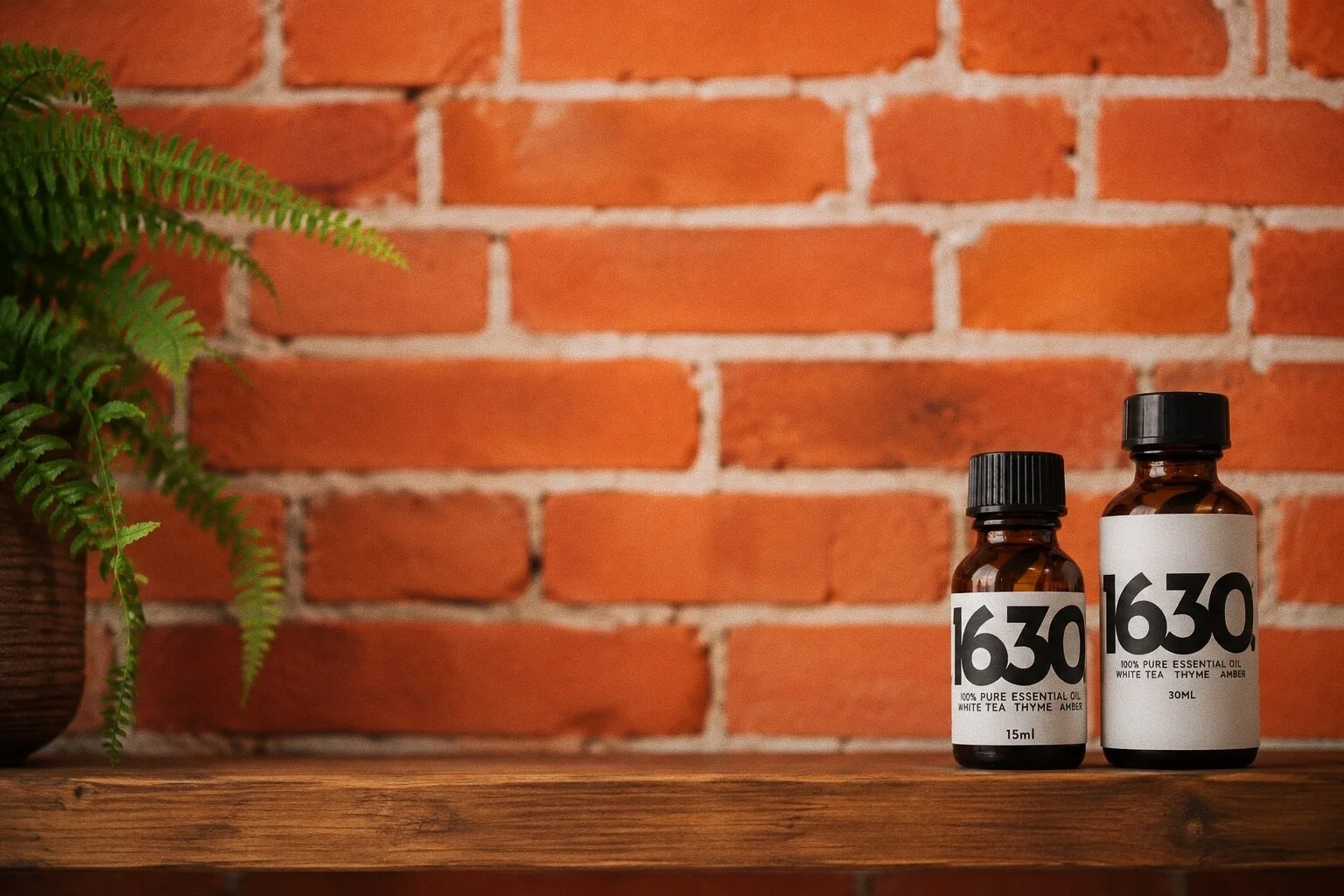 1630 fragrance oil bottles available at Rebellion Barbershop in Victoria BC