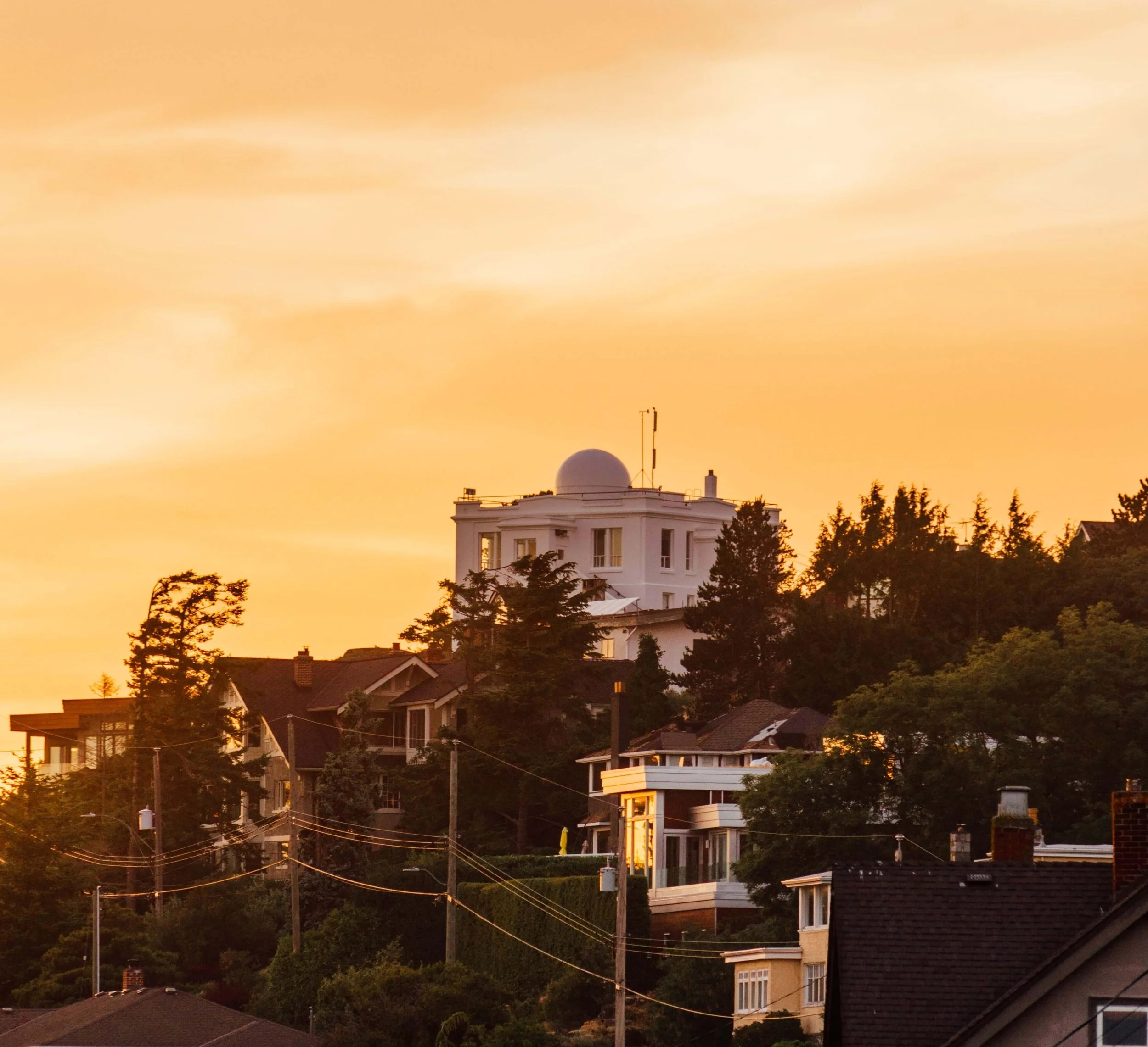 Sunset at the Gonzales Observatory in Victoria BC
