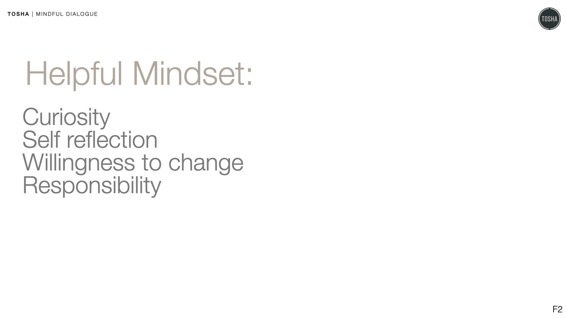 Helpful Mindsets