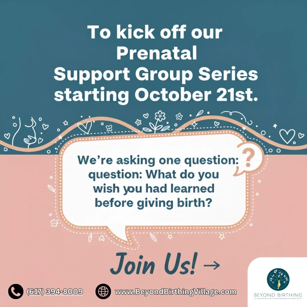 To kick off our Prenatal Support Group Series starting October 21st, we're asking one question: 
- What do you wish you had learned before giving birth?
- Choosing a provider? 
- What makes someone high-risk? 
- What baby gear to skip? 

We really wa