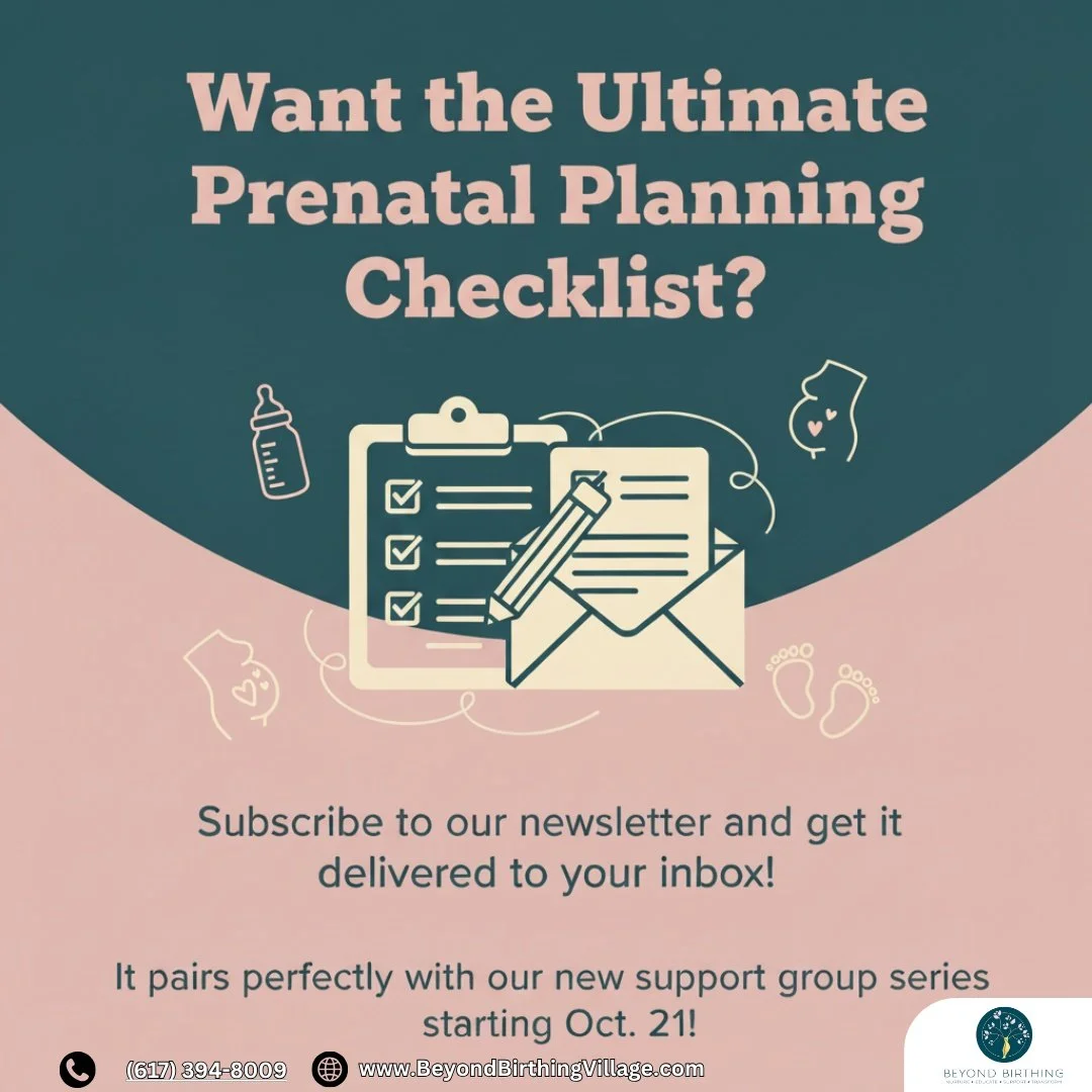 Want the Ultimate Prenatal Planning Checklist? 

Subscribe to our newsletter and get it delivered to your inbox! 📩

It pairs perfectly with our new support group series starting Oct. 21! 

Subscribe &amp; get your checklist https://www.beyondbirthin