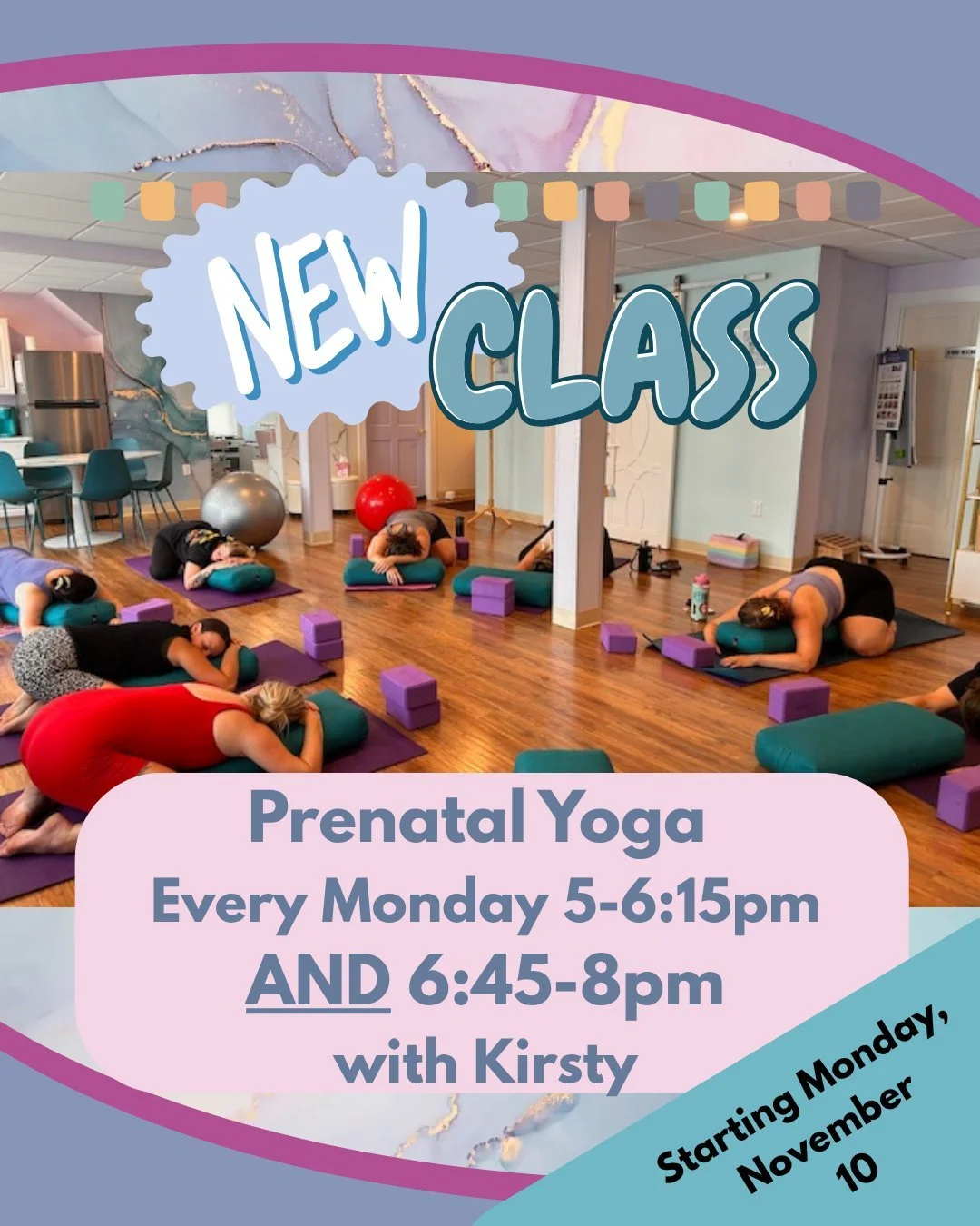 We've listened to your feedback as our Monday night prenatal class has grown so robustly over the past few months and are pleased to announce that we will be adding an additional class following the 5pm class!!

Come join Kirsty and a great group of 