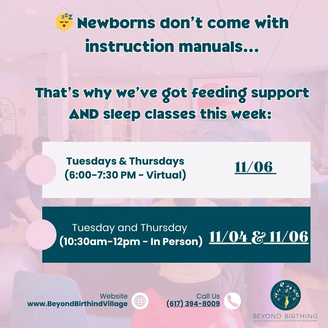 😴 Newborns don&rsquo;t come with instruction manuals&hellip;

That&rsquo;s why we&rsquo;ve got support groups AND sleep classes this week: 

🍼 Feeding Caf&eacute; &ndash; Thu 1030 AM 🛏️ Infant Sleep 101 (Virtural Workshop!) &ndash; Thurs 6 PM Come