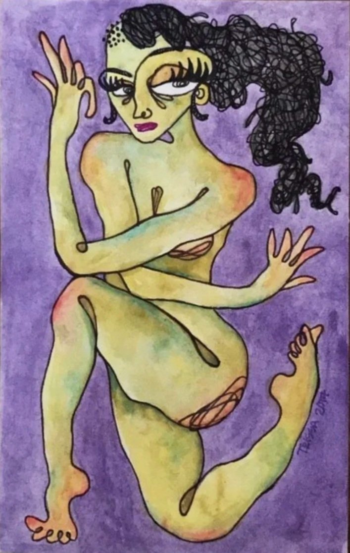 Watercolor and drawing on paper, (2017)