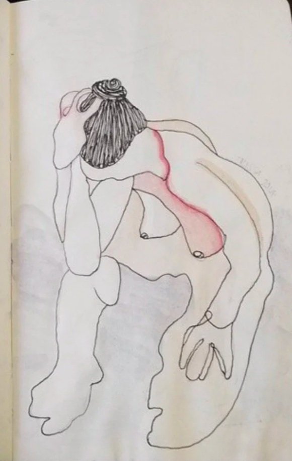 Watercolor drawing in sketchbook (2014)