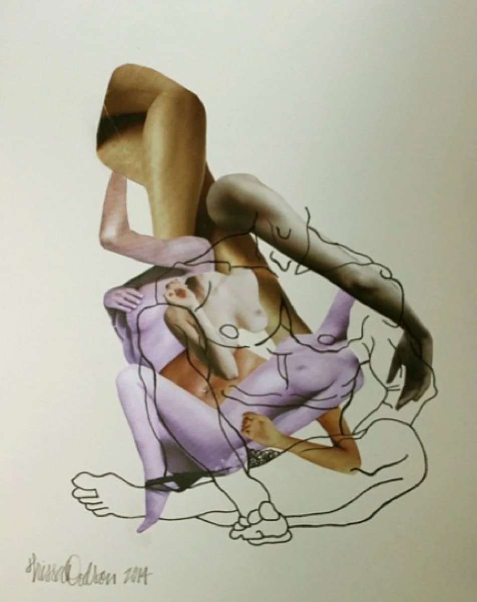 collage and drawing on acid free paper,  (2014)