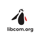 Logo of libcom.org with a black bug and red wing.