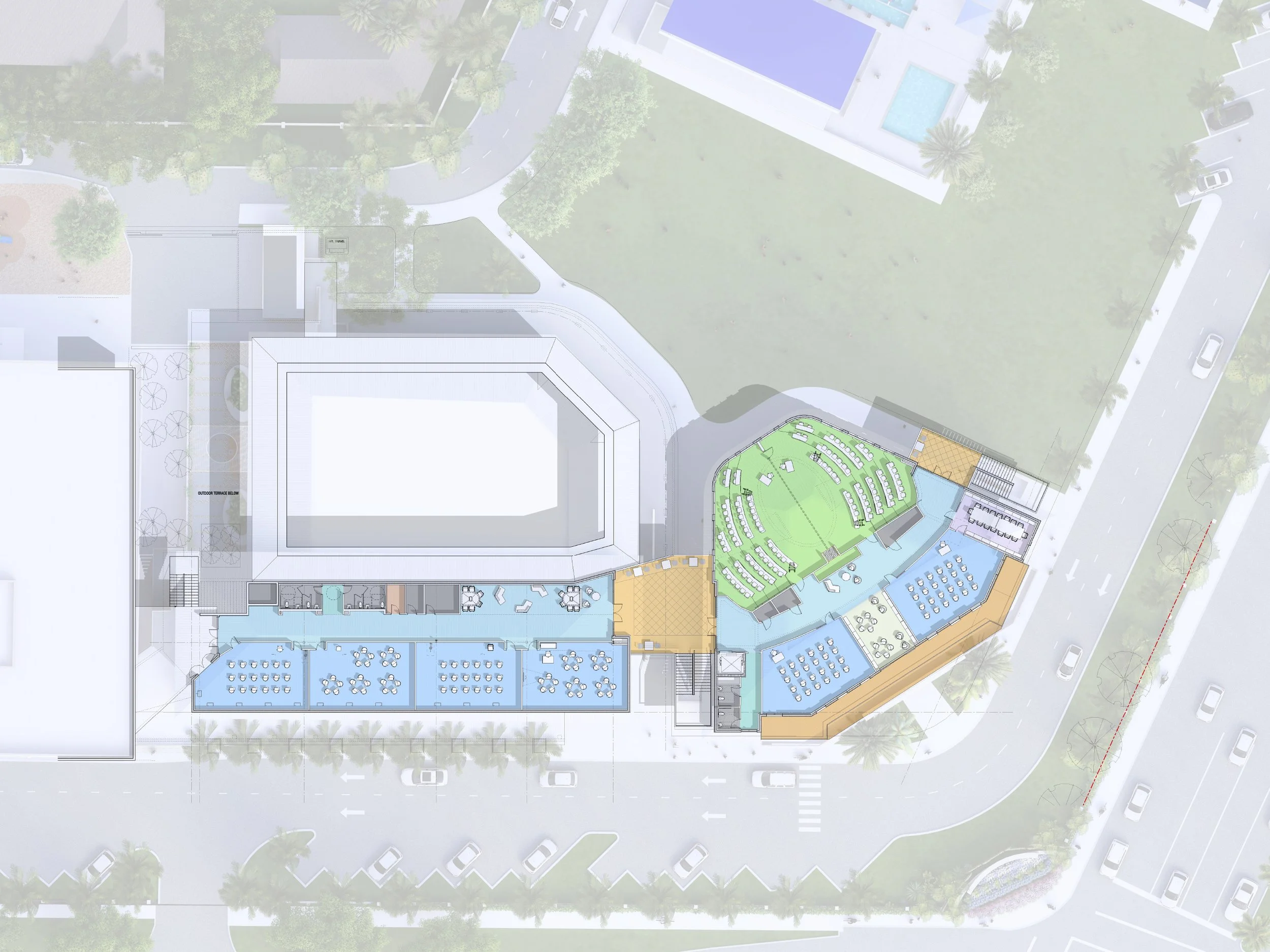 Colored Third Floor Plan