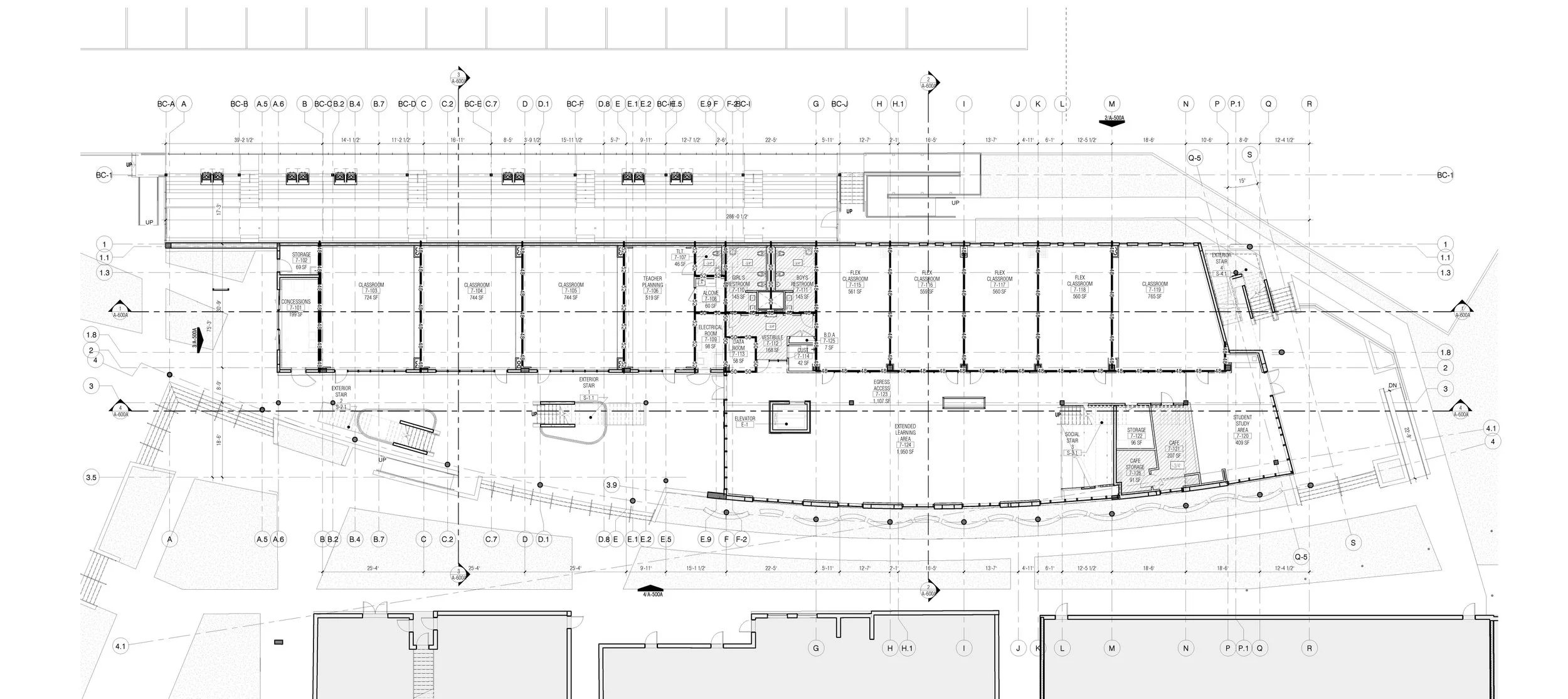 The Academic Building- Second Floor Plan