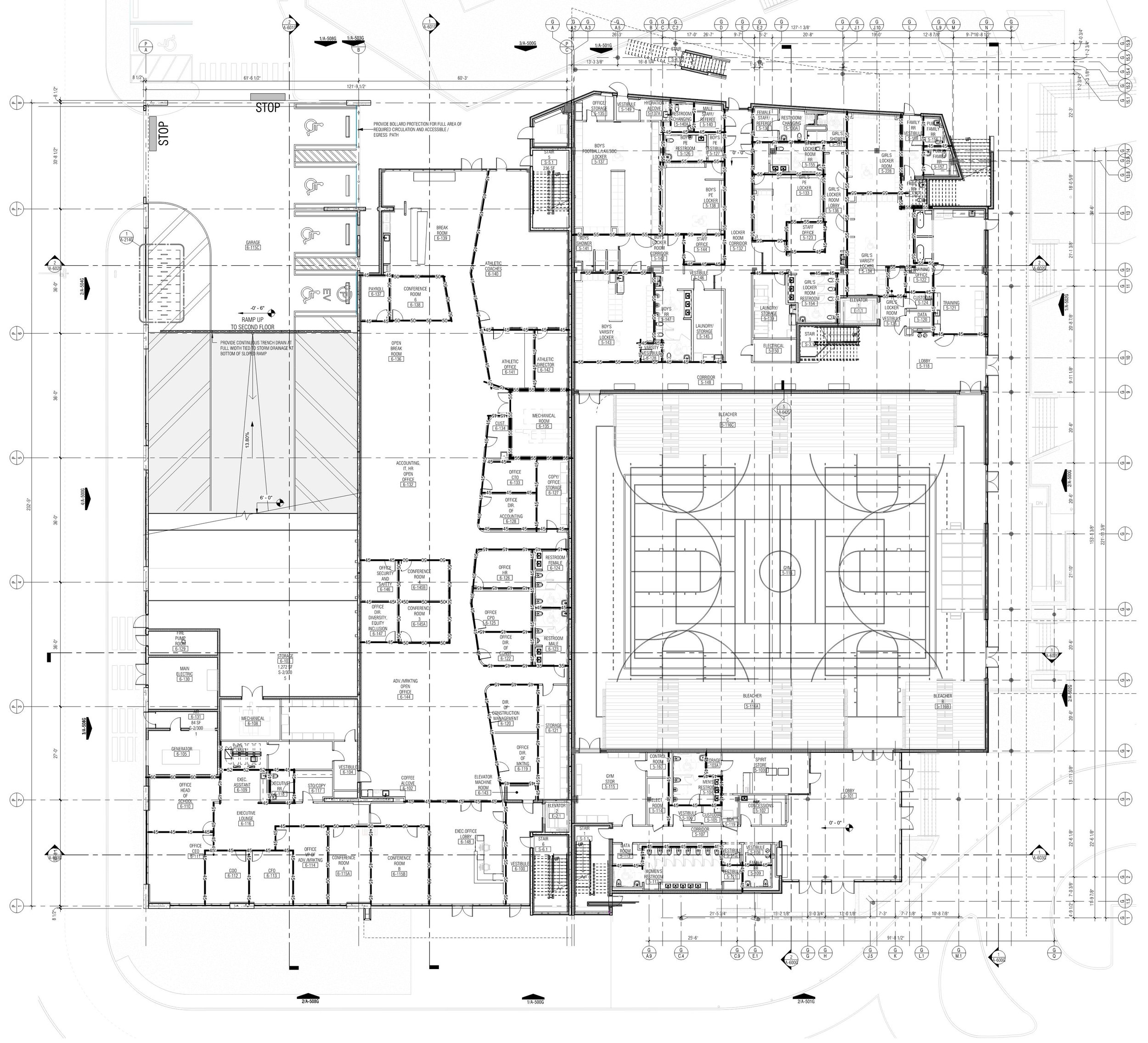 Phase 3 Gym/Garage Building - First Floor Plan