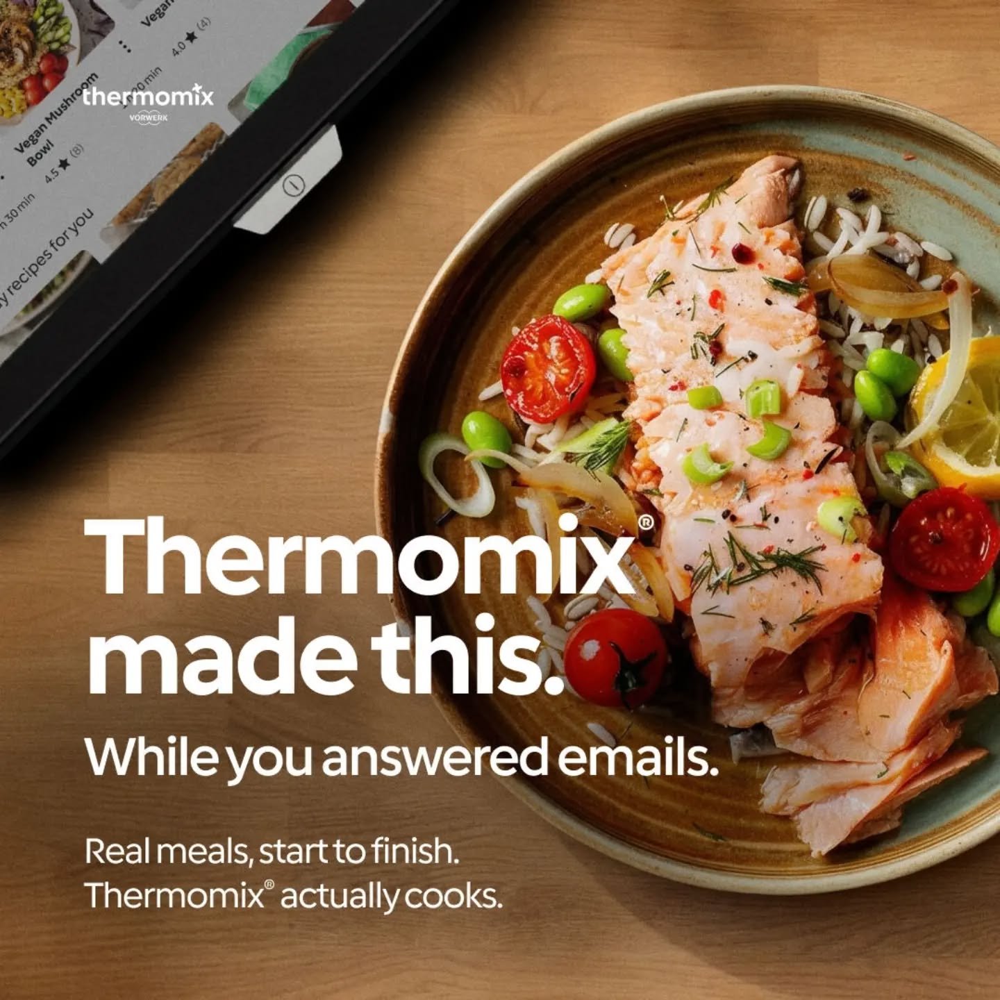 Thermomix made this! Cook healthy and quickly with less mess to clean. Order yours today and enjoy over 100k delicious recipes! [Link under bio]