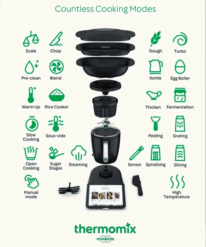 All the things you can do with just one device. Meet the new Thermomix TM7. Order yours today and receive before Christmas! [link under bio]