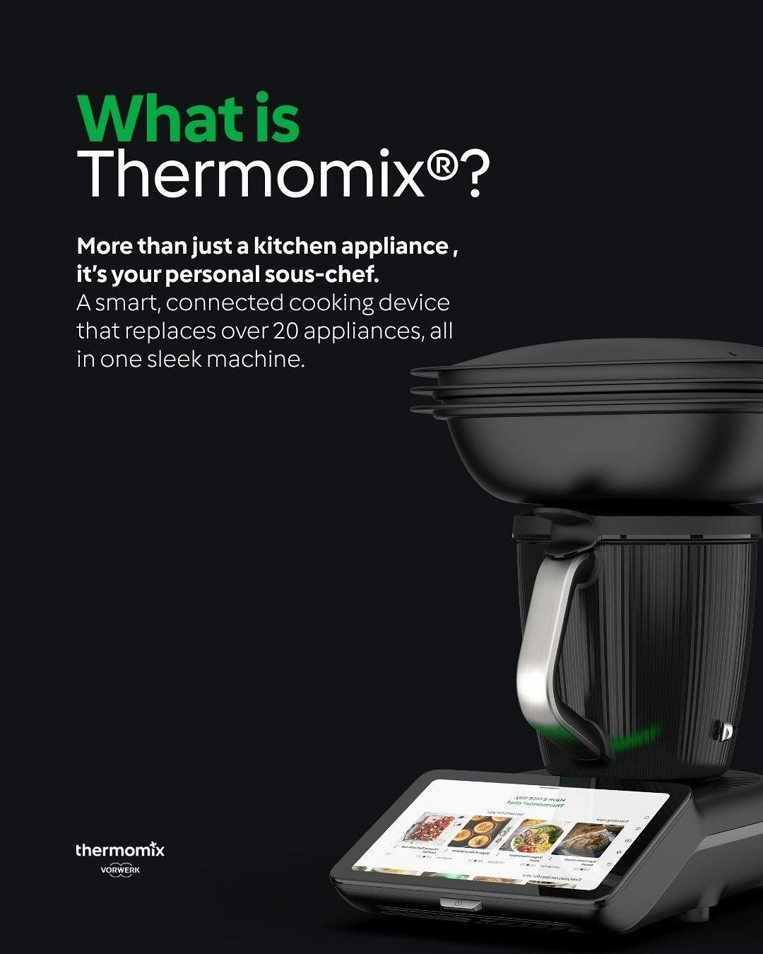 What is Thermomix? Slide to find out more! Get yours today using link under bio or this link https://shop.thermomix.com/consultant/173781