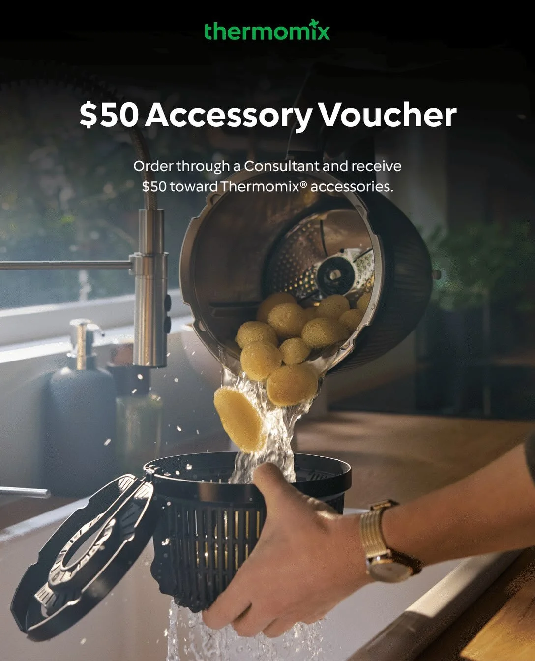 0% APR for 12 months ➕$50 voucher for anything on Thermomix.com | Order today! [link to order under bio]