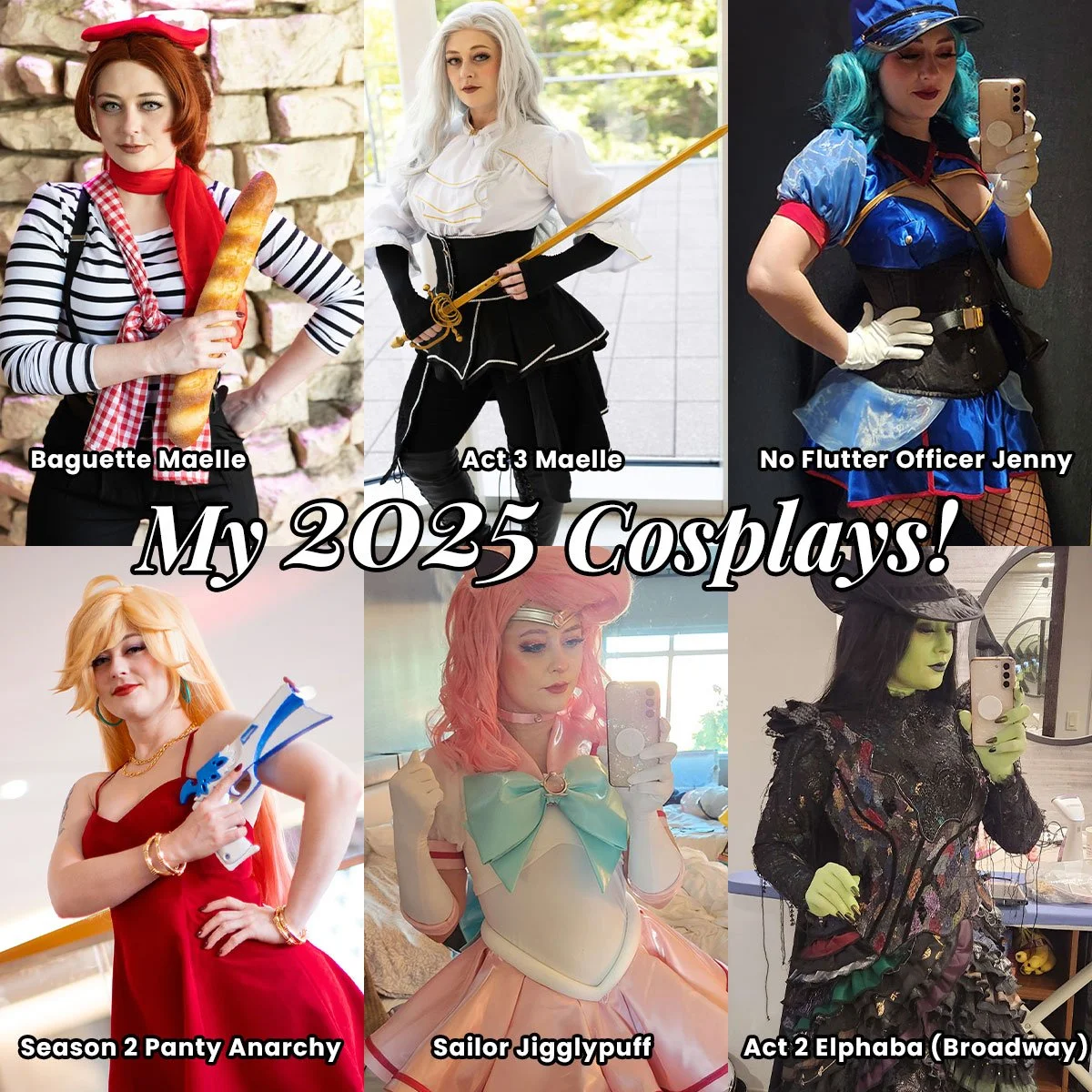 Here are my 2025 cosplays! I had told myself I wouldn't squirrel around much and mostly focus on Elphaba.... but I've never been good at doing that 🤣
Here's to a great 2026! ❤
.
#expedition33cosplay #elphabacosplay #pokemoncosplay #expedition33 #wic