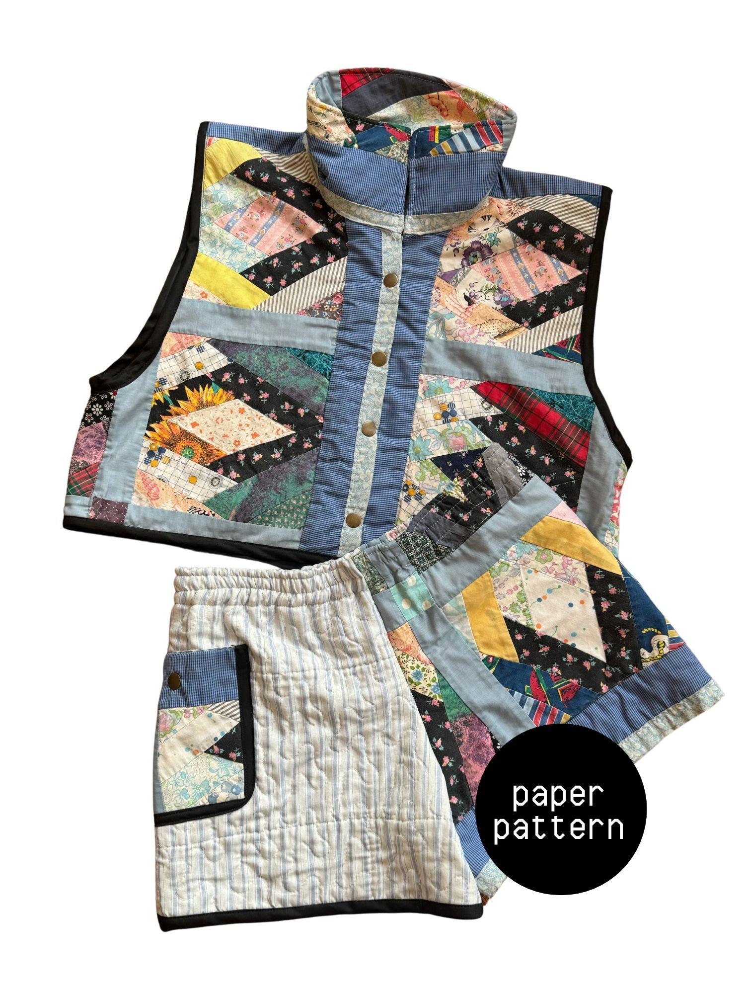 Quilted Shorts - Paper Pattern