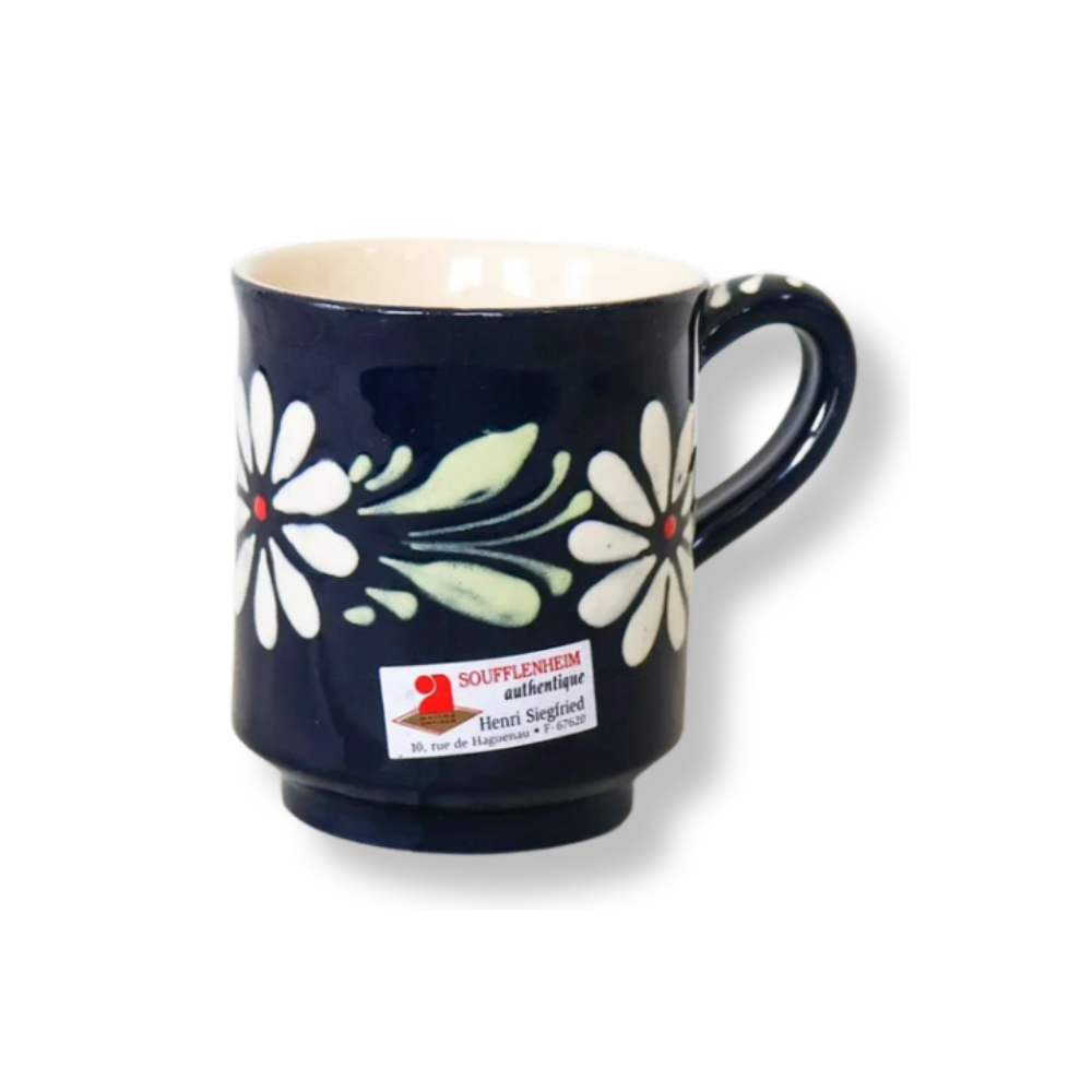 Blue Floral French Mug