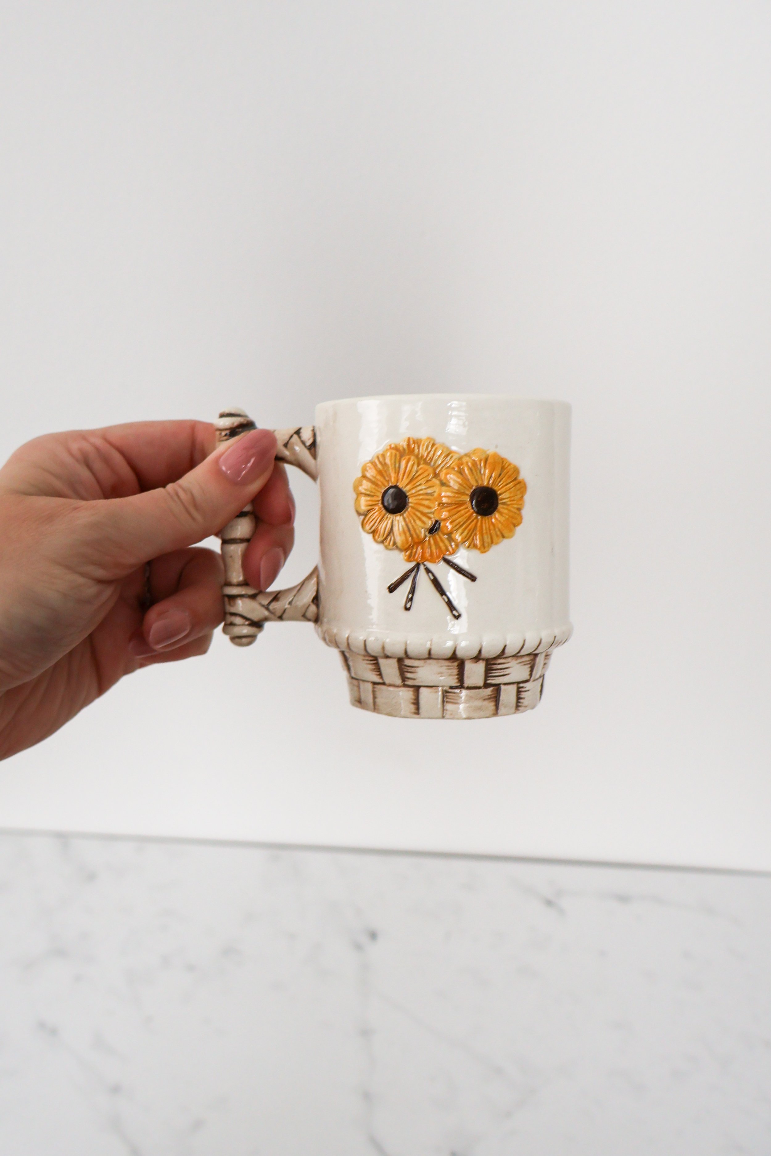 Handmade Sunflower Mug