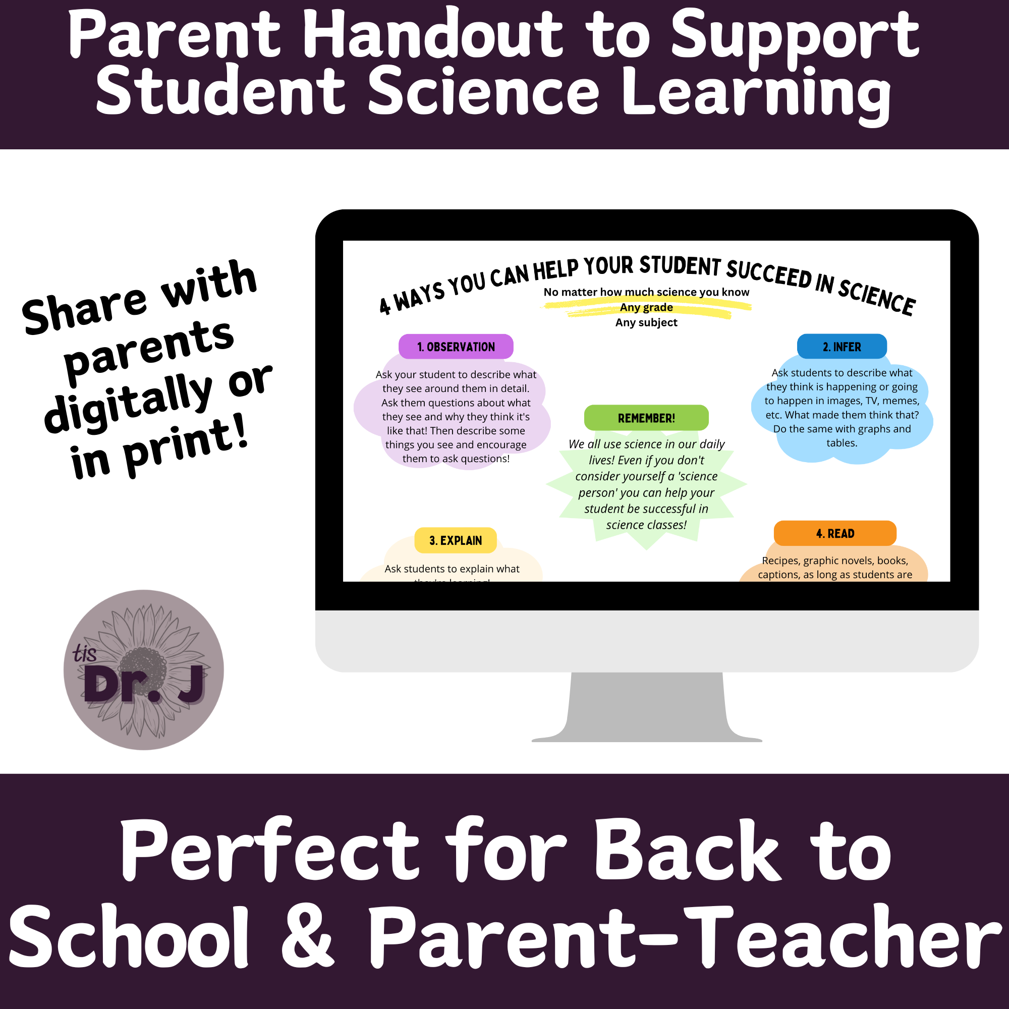Parent Handout - Supporting Student Science Learning
