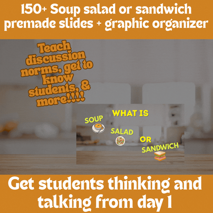 180+ Soup Salad or Sandwich Slides + Organizer Printable