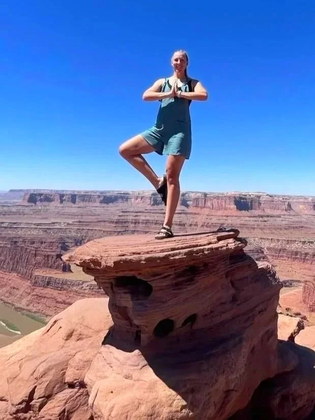 Jess at a scenic overlook in Moab, Utah