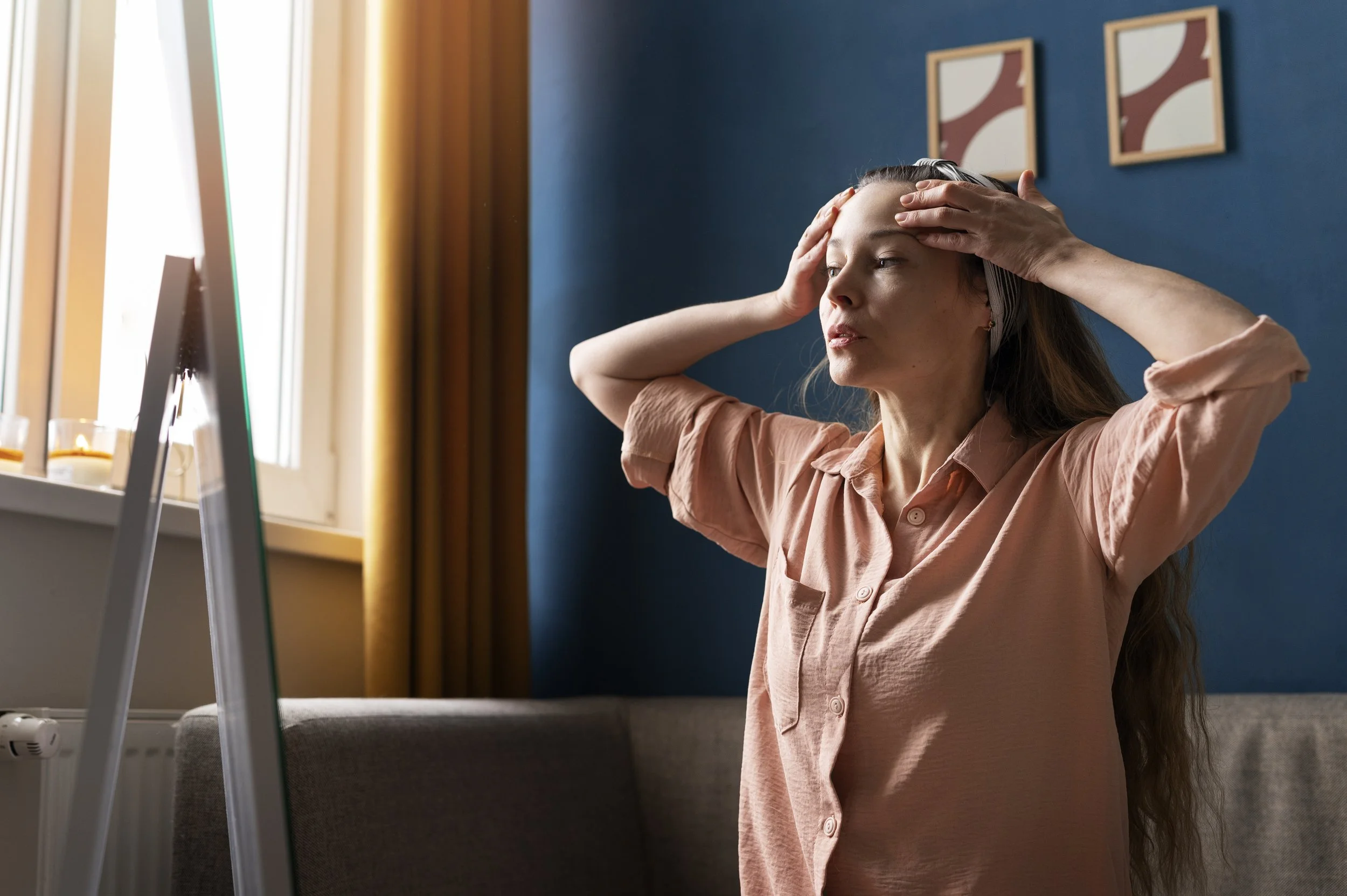 Person gaining control over OCD symptoms through therapy and coping strategies.