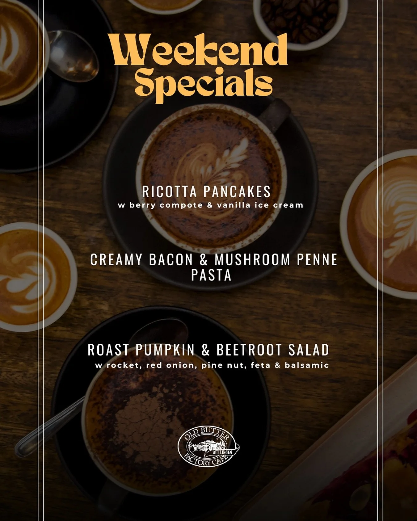 Weekend specials have hit the board 🫡

#bellingeneats #oldbutterfactory