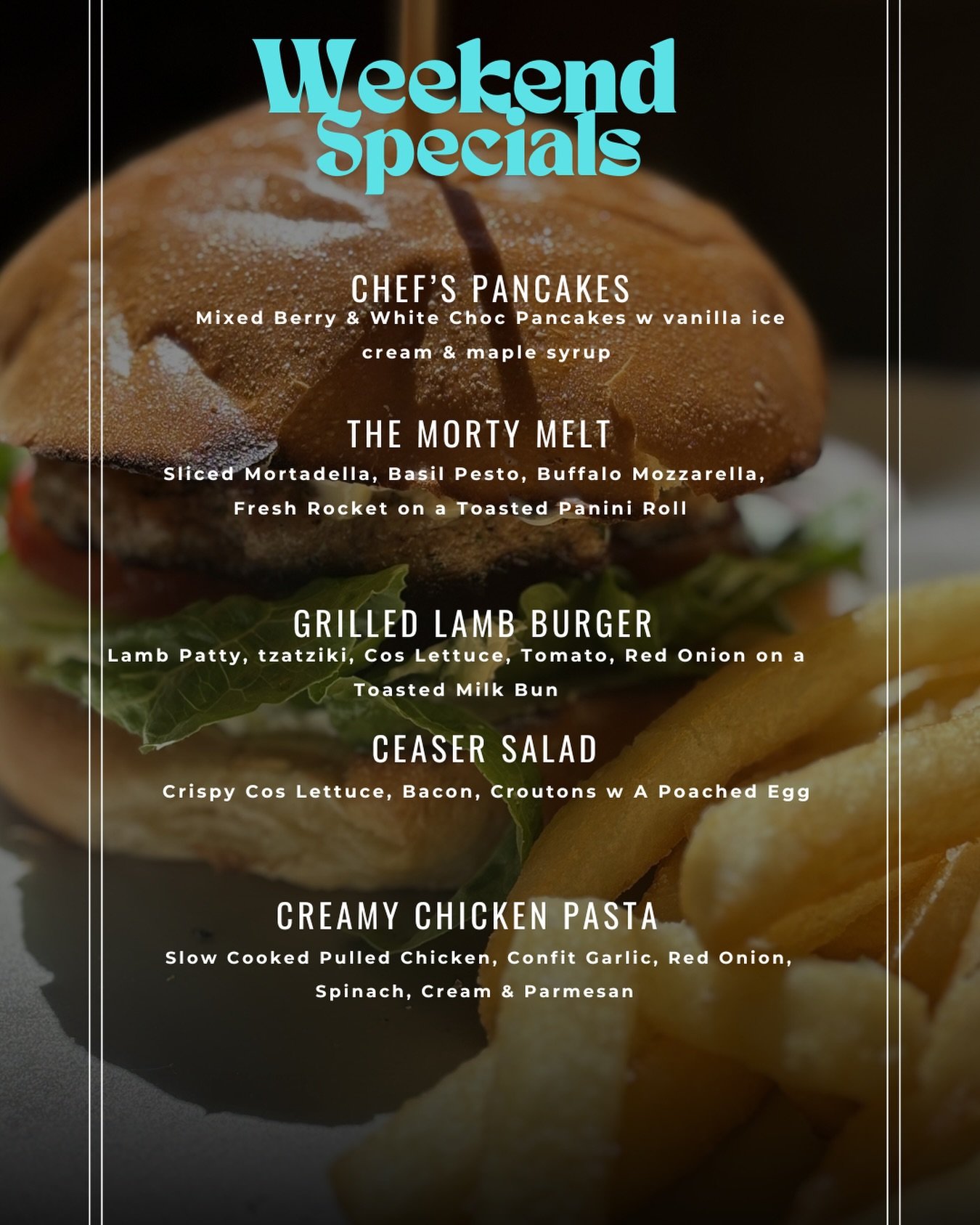 This weekend&rsquo;s specials have hit the board ☀️

Open from 8:00am - 3:00pm 

#bellingeneats #oldbutterfactorycafe