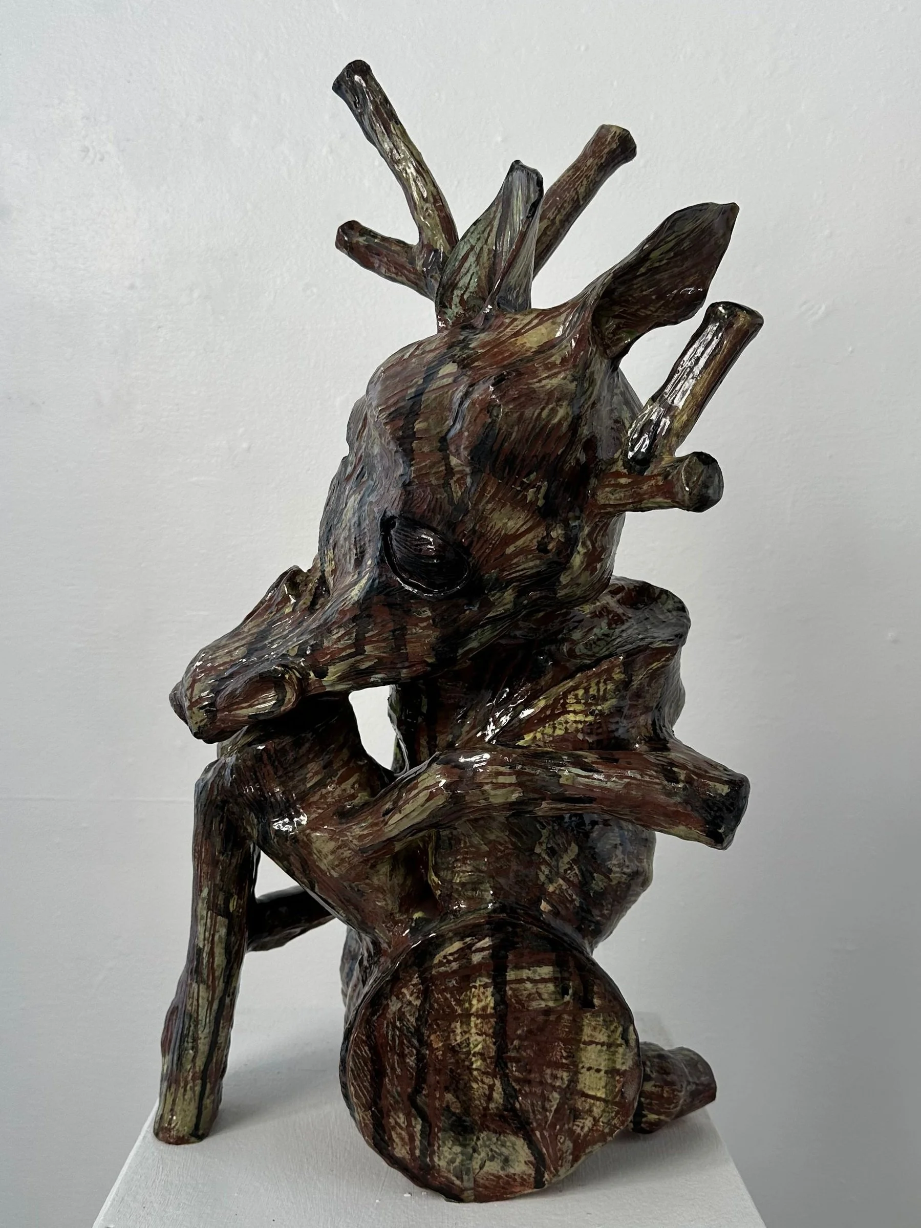 MOOSE on a log 
H: 27" 2022