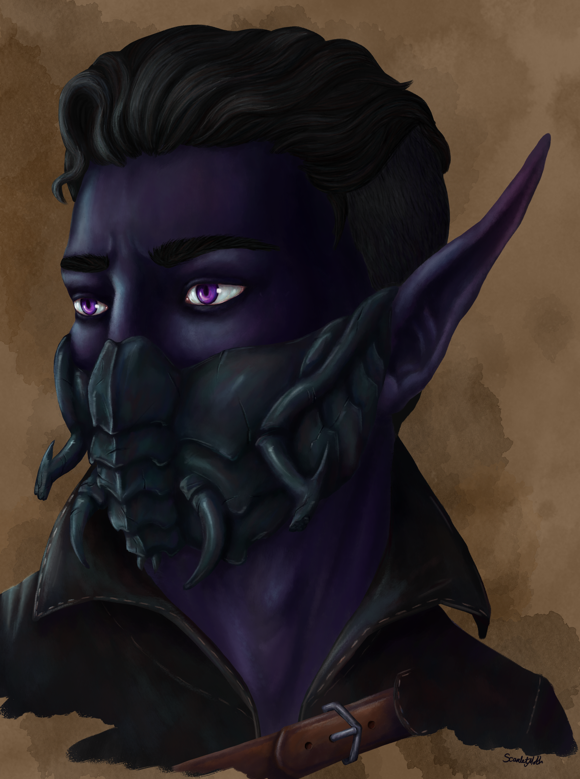 "The Drow Soldier", digital illustration. 2022