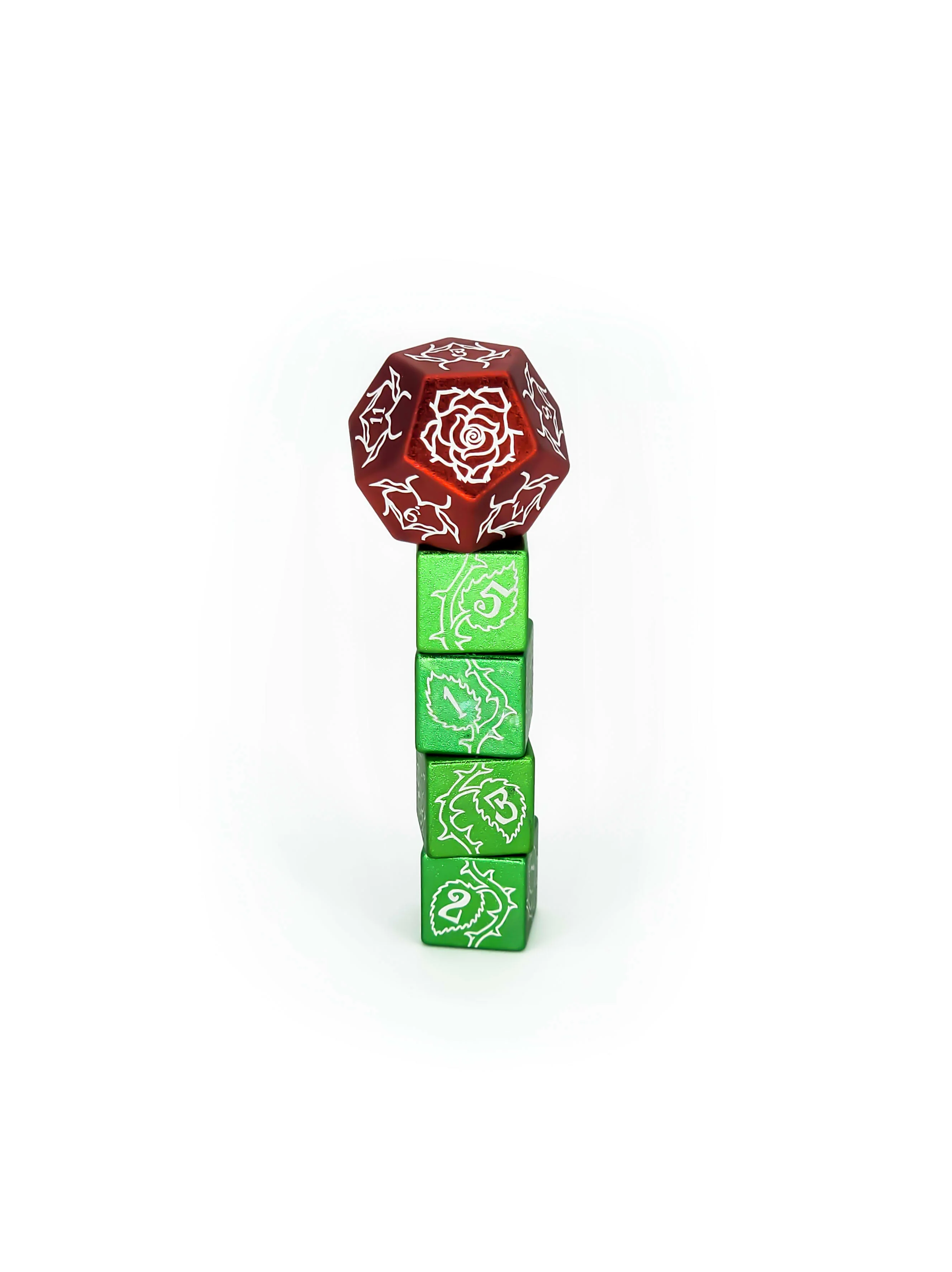 Rose D12 dice stackable. Created for Level Up Dice.
