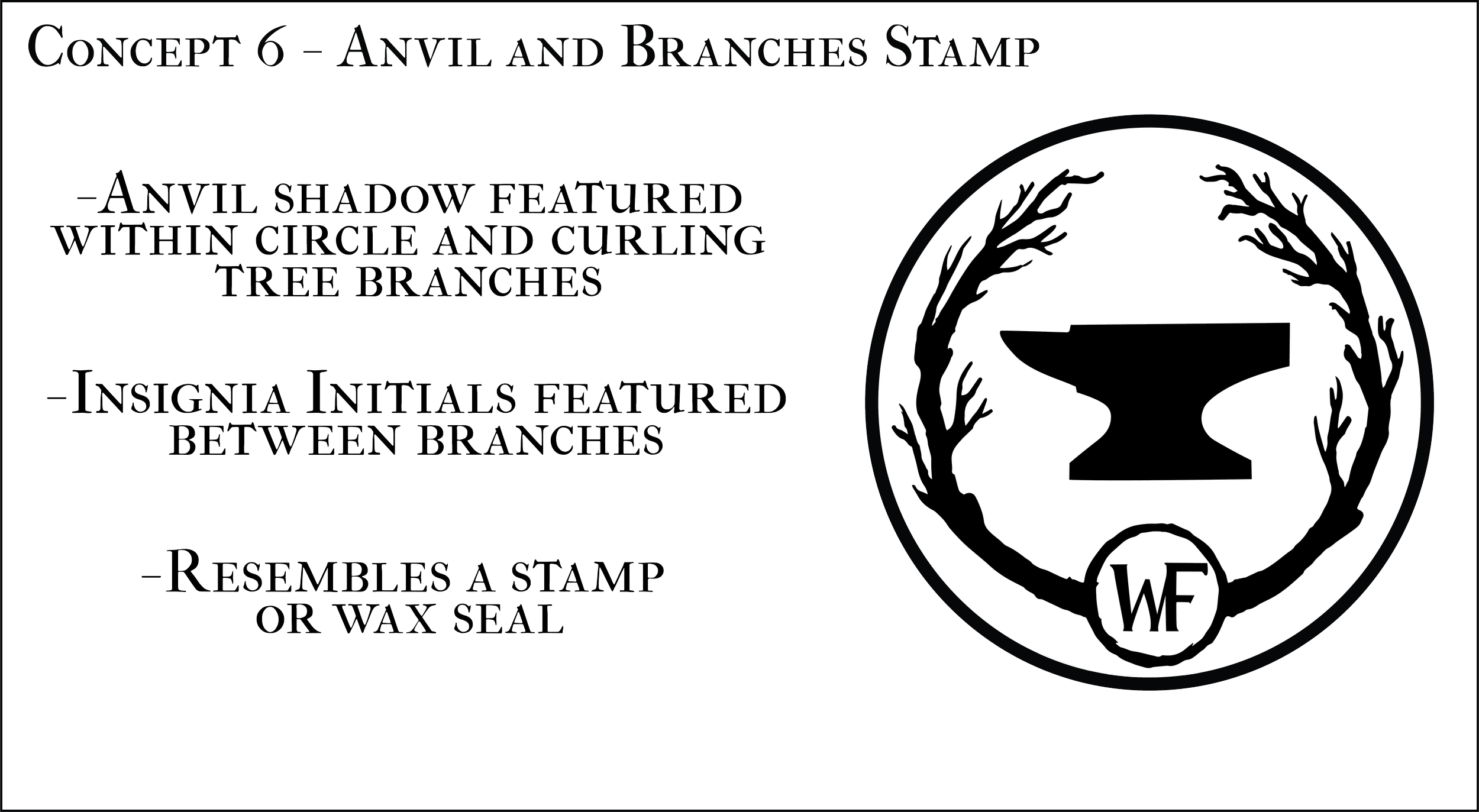 Concept page for new logo for WootenForge.