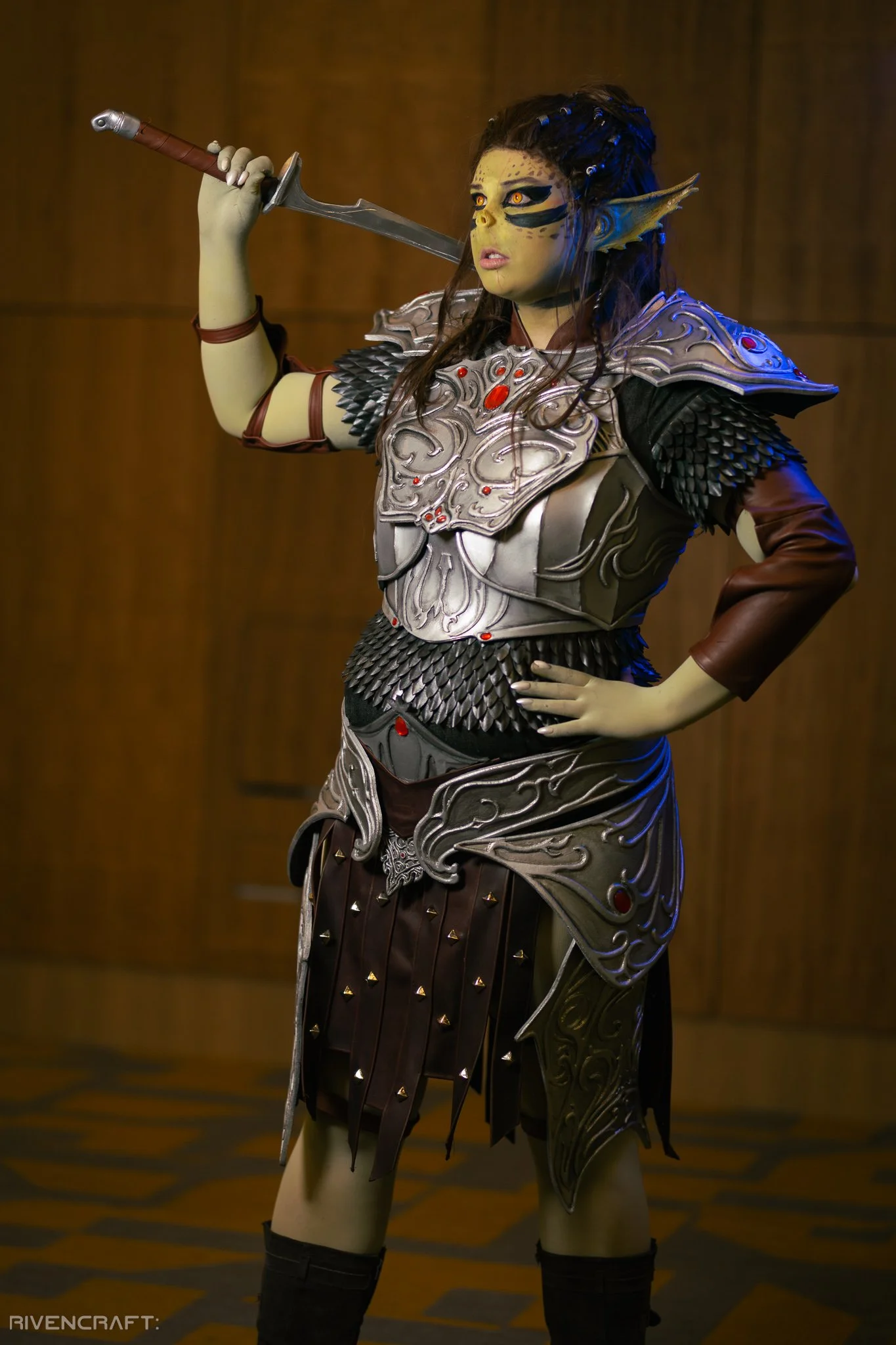Lae'zel - Baldur's Gate 3
(2023)

Constructed with EVA foam, leather, resin, mask latex, wood. All patterns drafted by hand, latex nose and ears hand sculpted and cast. 

Photo: Rivencraft Photos