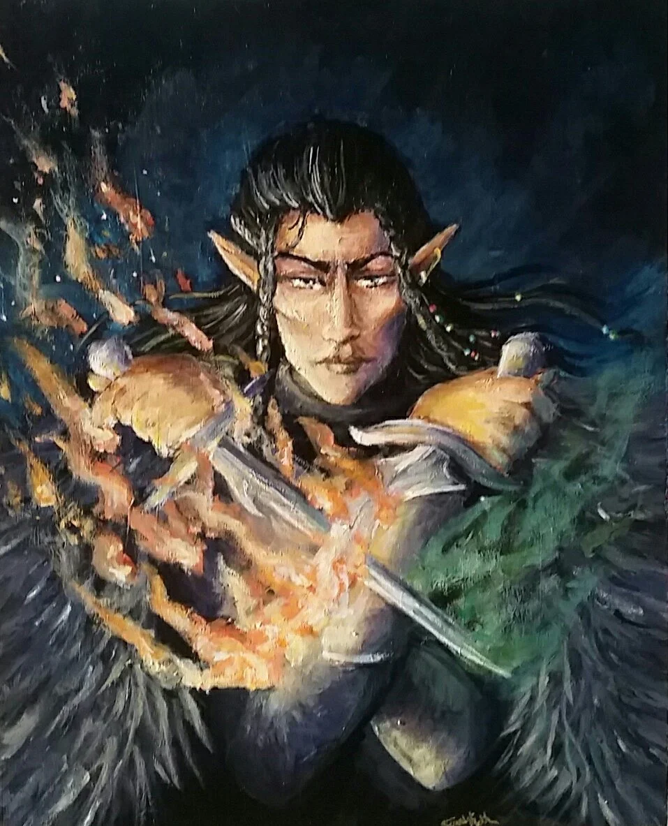 "Vax'ildan", acrylic on wood panel. 2017