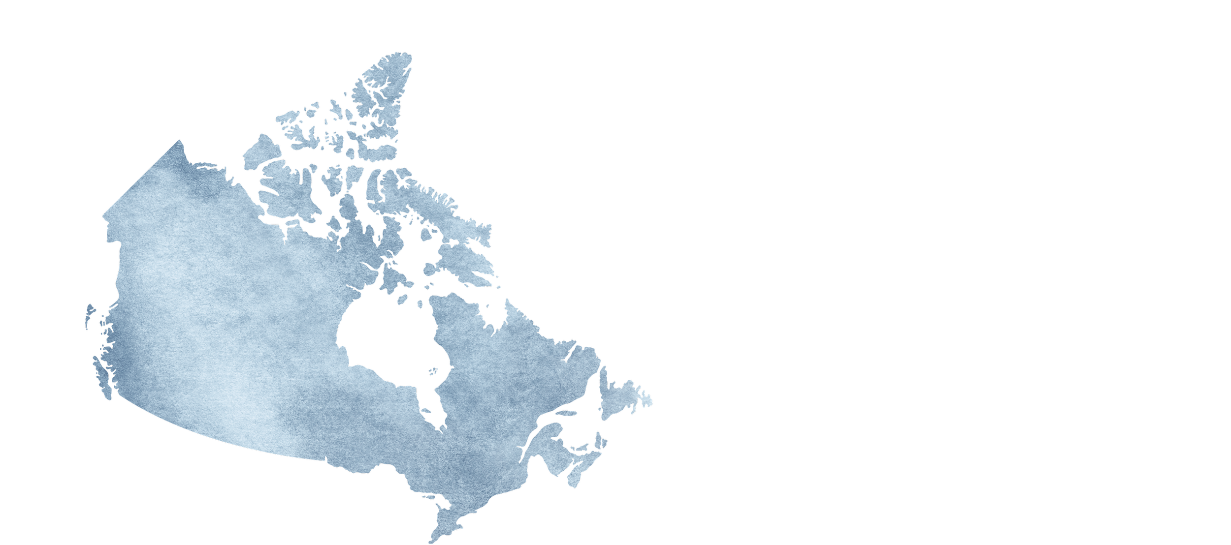 Stylized map of Canada illustrating Steelhead Quality Solutions’ project coverage across Canadian provinces and international locations.