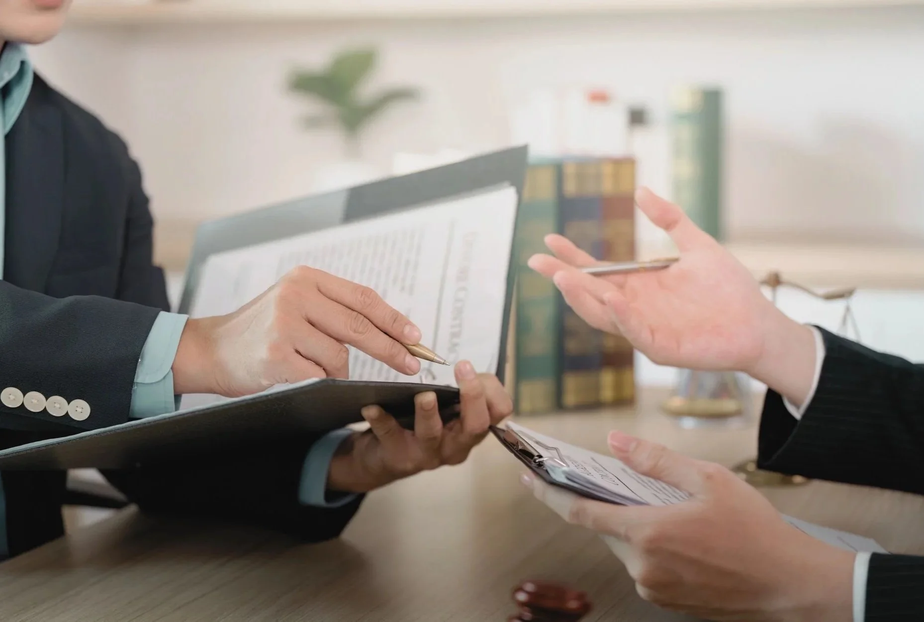 Review and exchange of inspection documentation, representing clear communication and consistent vendor inspection records.