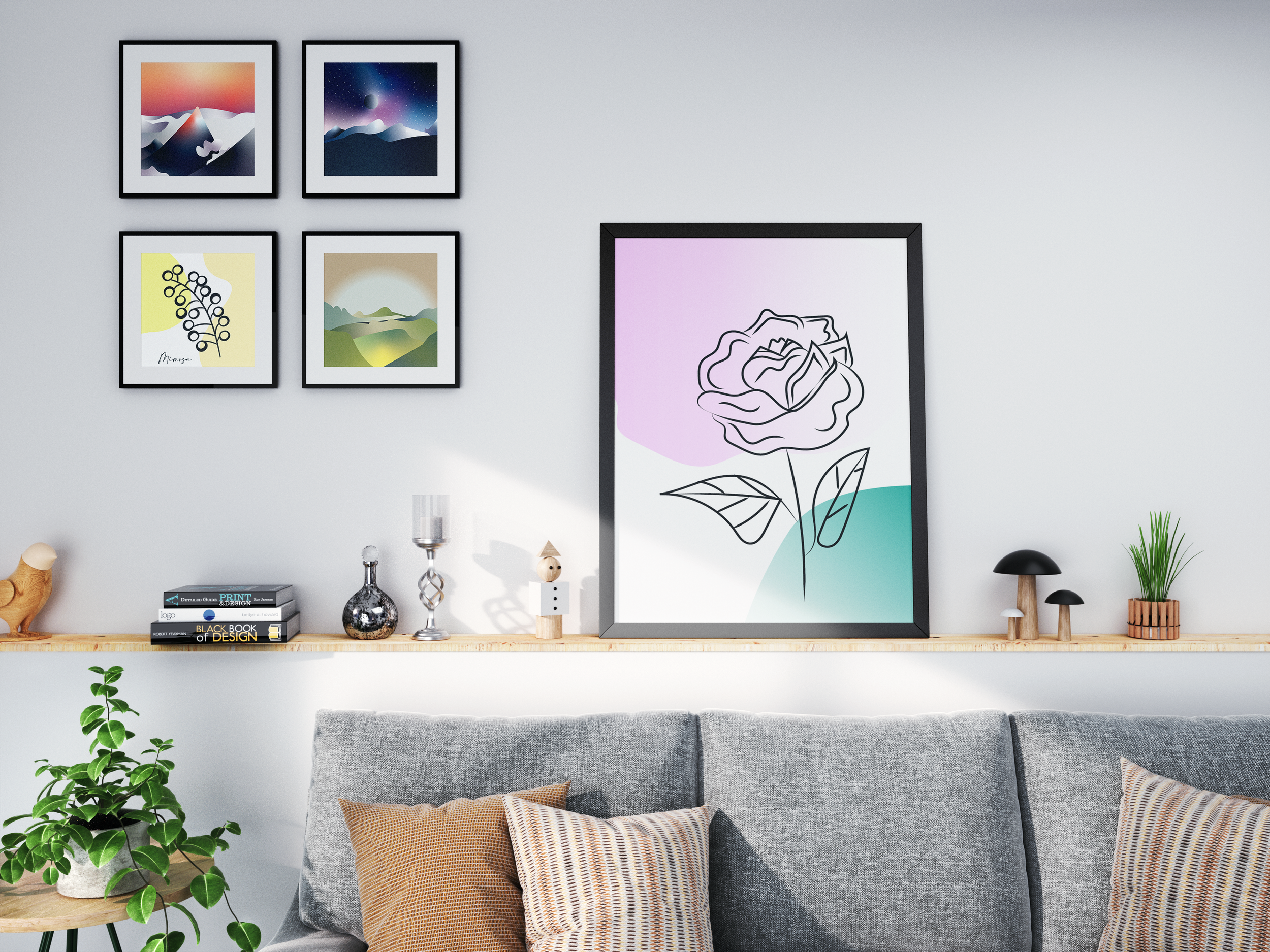 Project: Minimalist landscape and line art