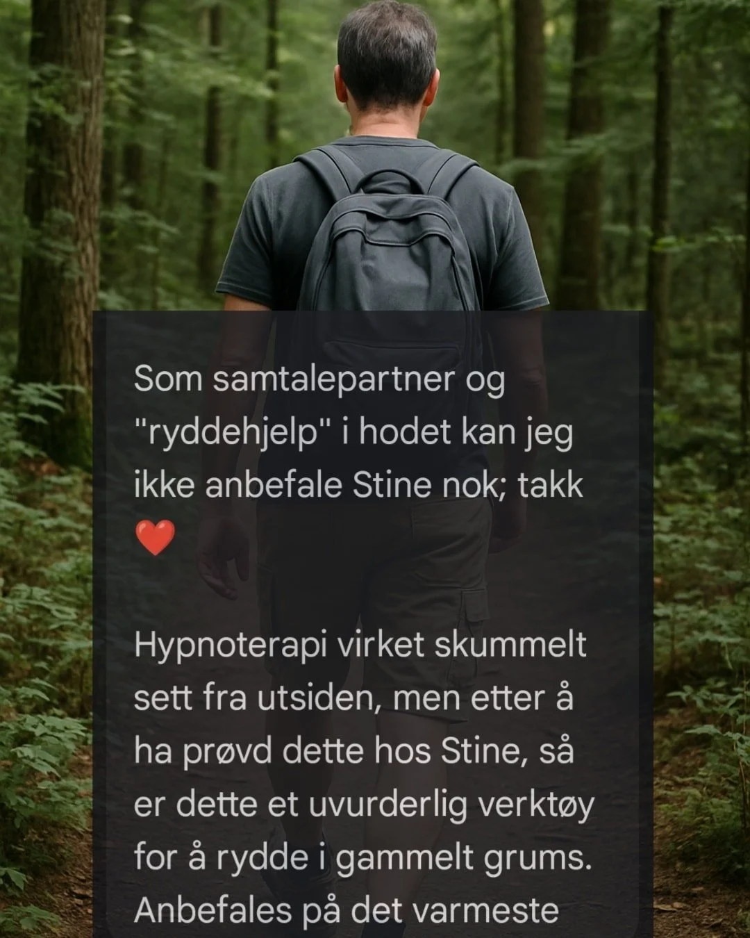 Jeg fikk lov til &aring; dele denne fine  tilbakemeldingen fra en kunde😍😊Elsker jobben min.

Kan du tenke deg en time hos meg?  Ta kontakt PM ❤️

 #krsby #hypnose #egenkj&aelig;rlighet #glede #mentalhelse #terapi #psykiskhelse #meditasjon #f&oslash