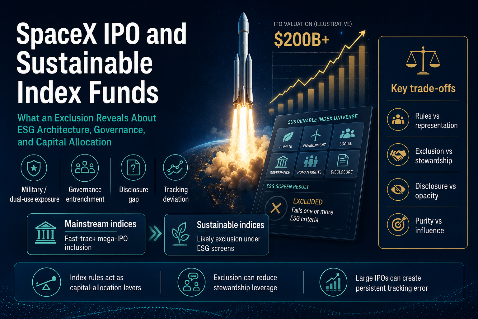 SpaceX IPO and Sustainable Index Funds: What an Exclusion Reveals About ESG Architecture, Governance, and Capital Allocation